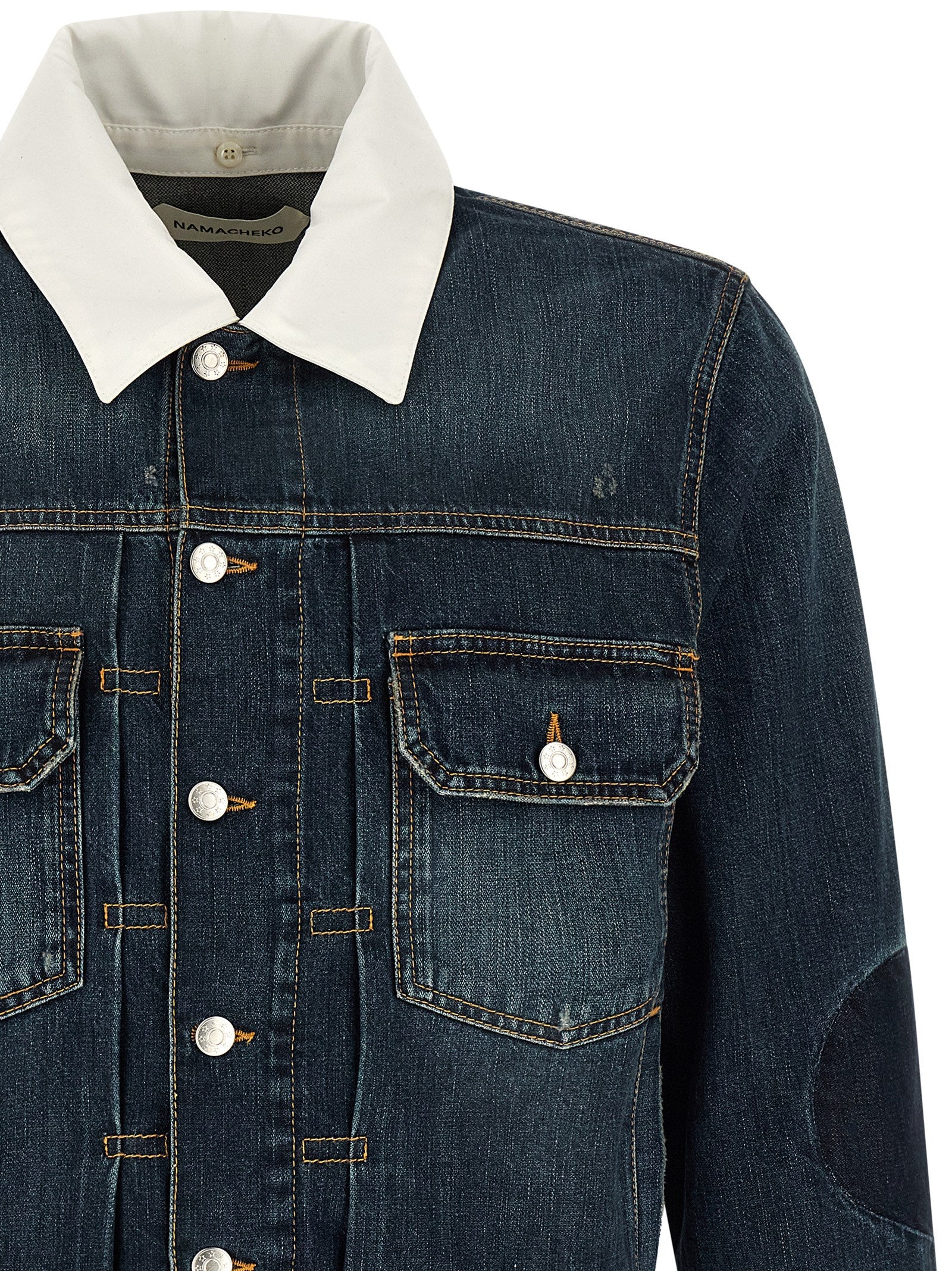 Namacheko Blue Cotton Denim Men's Jacket