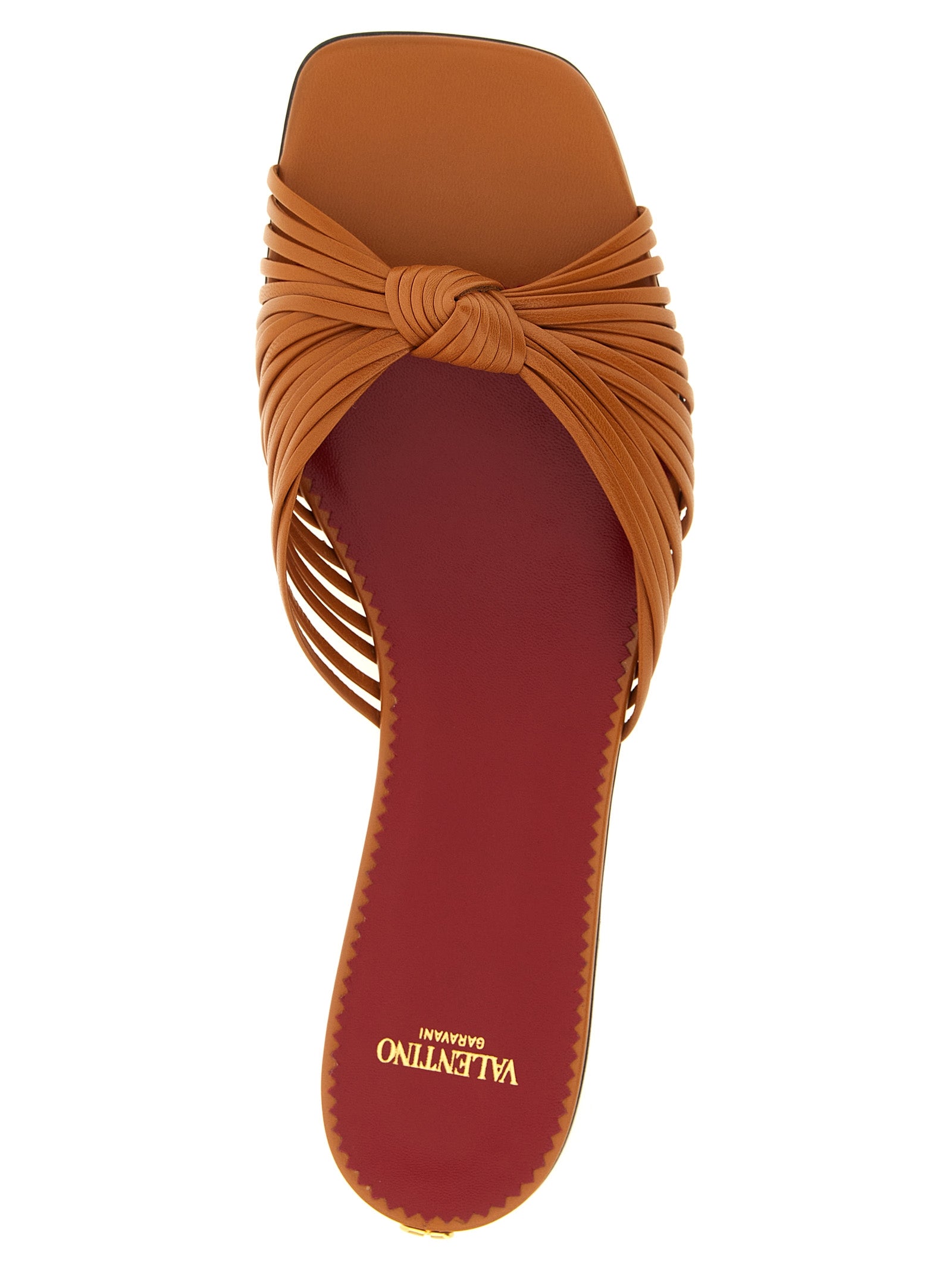 Valentino Garavani Brown Goatskin Women's Slides