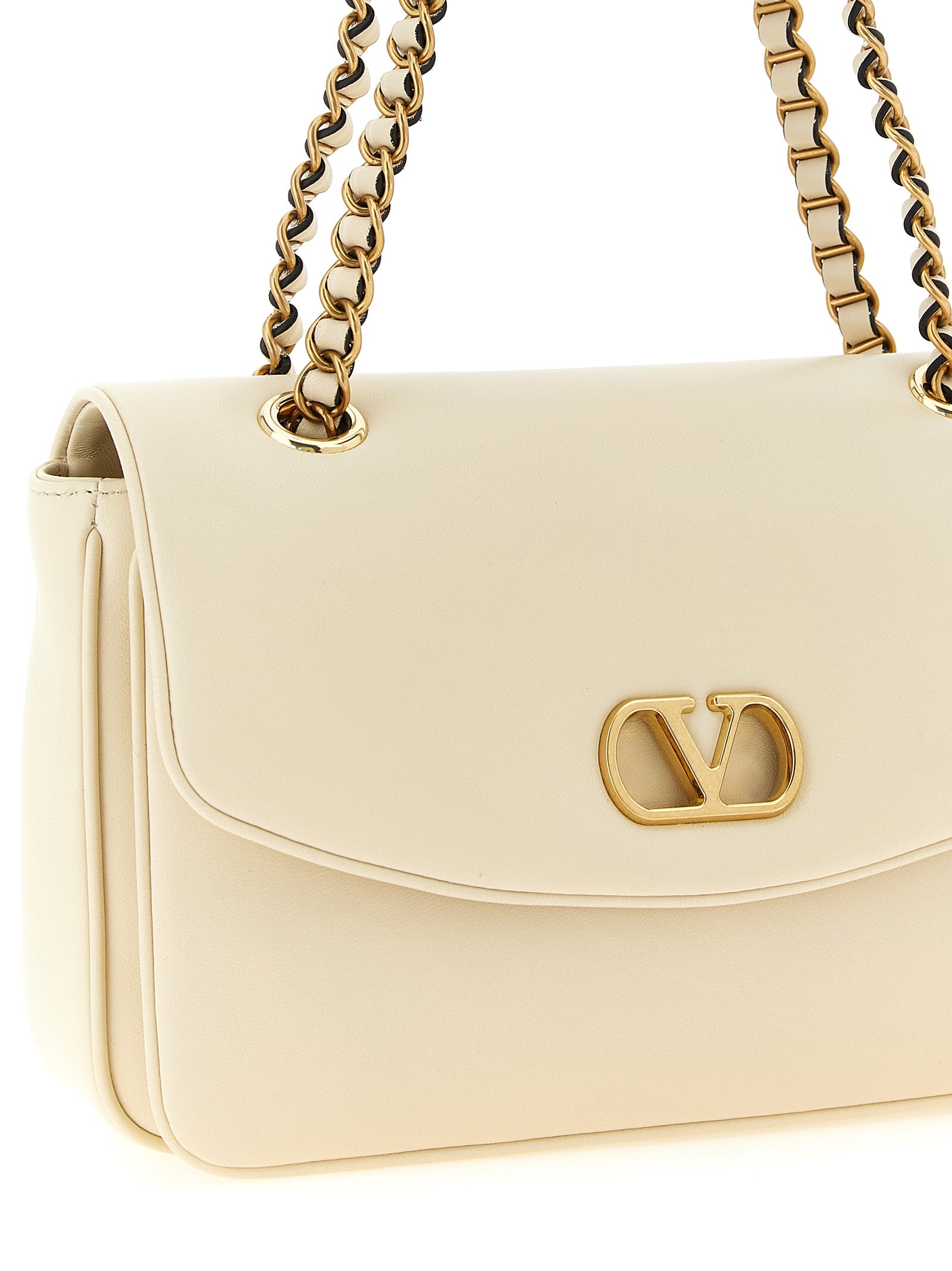 Valentino Garavani White Lamb Leather Shoulder Women's Bag