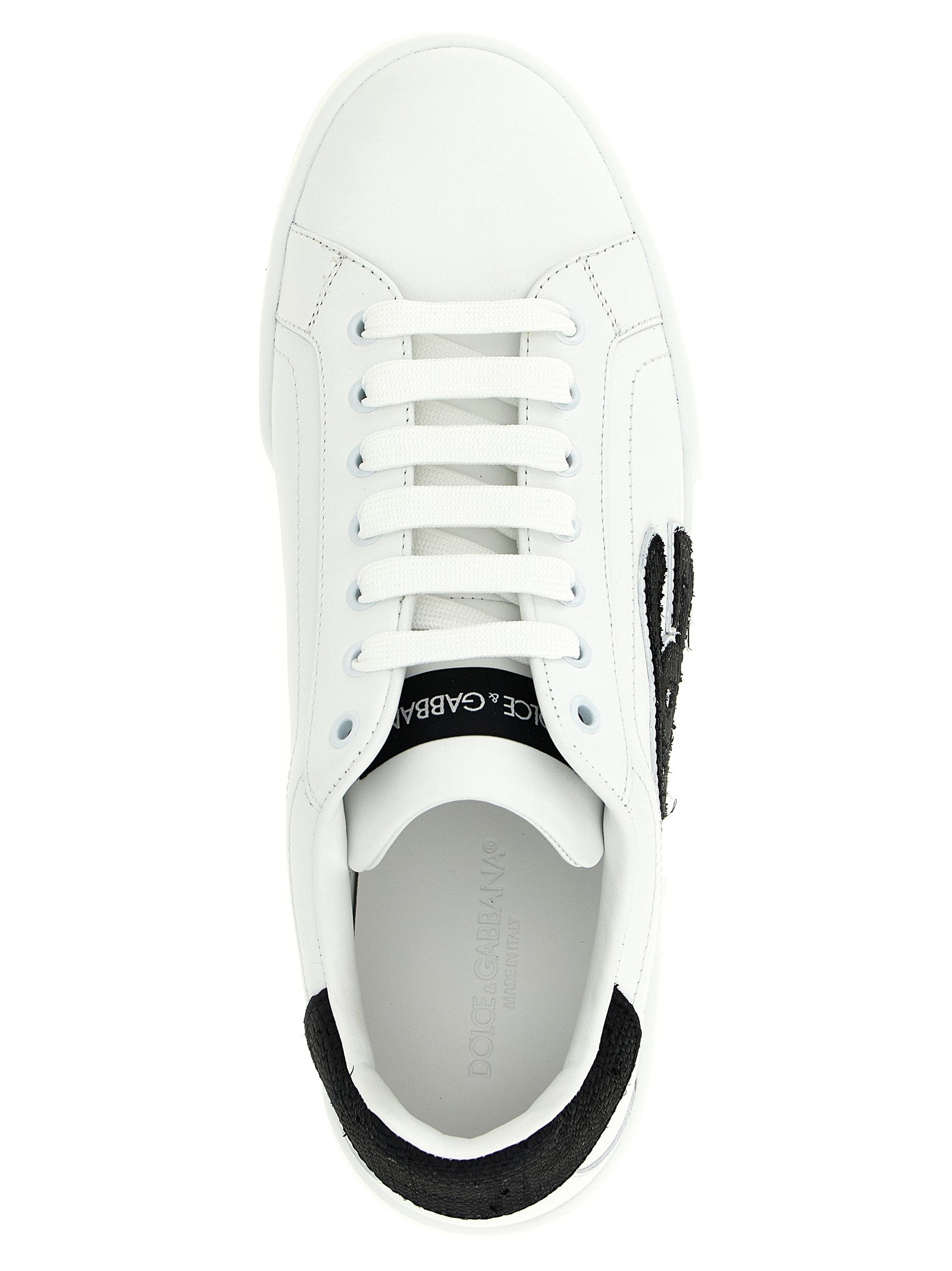 Dolce & Gabbana Bicolor Calfskin Low Top Men's Sneakers