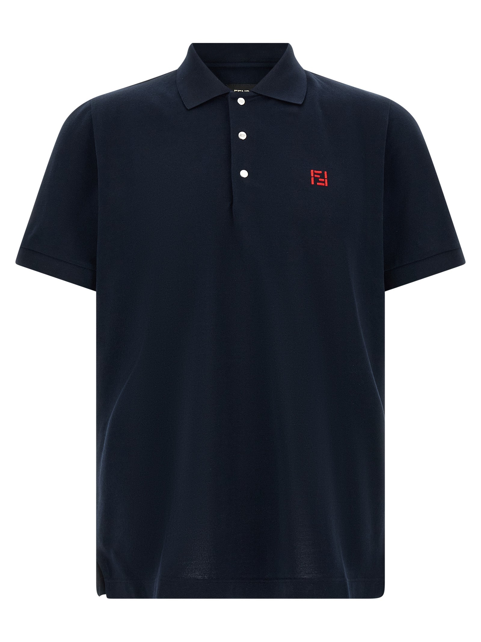 Fendi Blue Cotton Polo Men's Shirt
