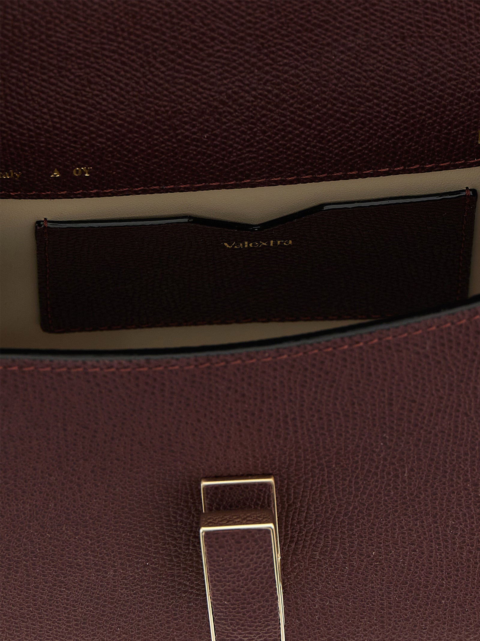 Valextra Bordeaux Calfskin Crossbody Women's Bag