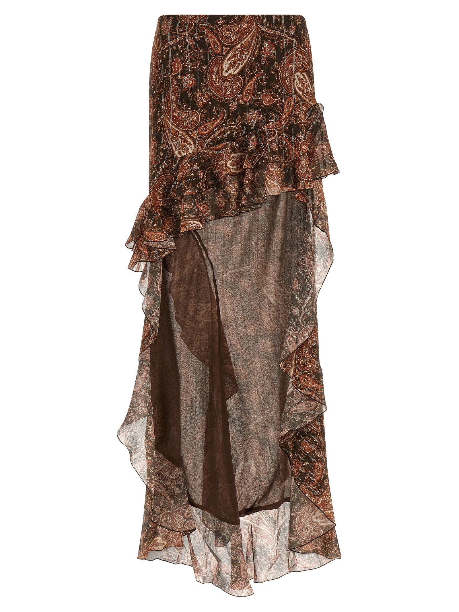 The Andamane Brown Viscose Mini Women's Skirt