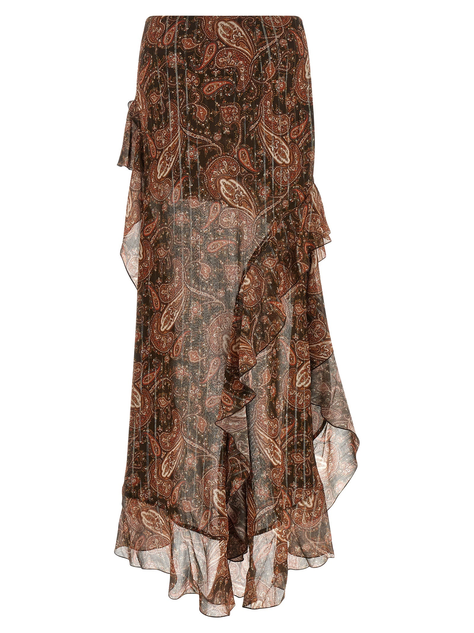 The Andamane Brown Viscose Mini Women's Skirt