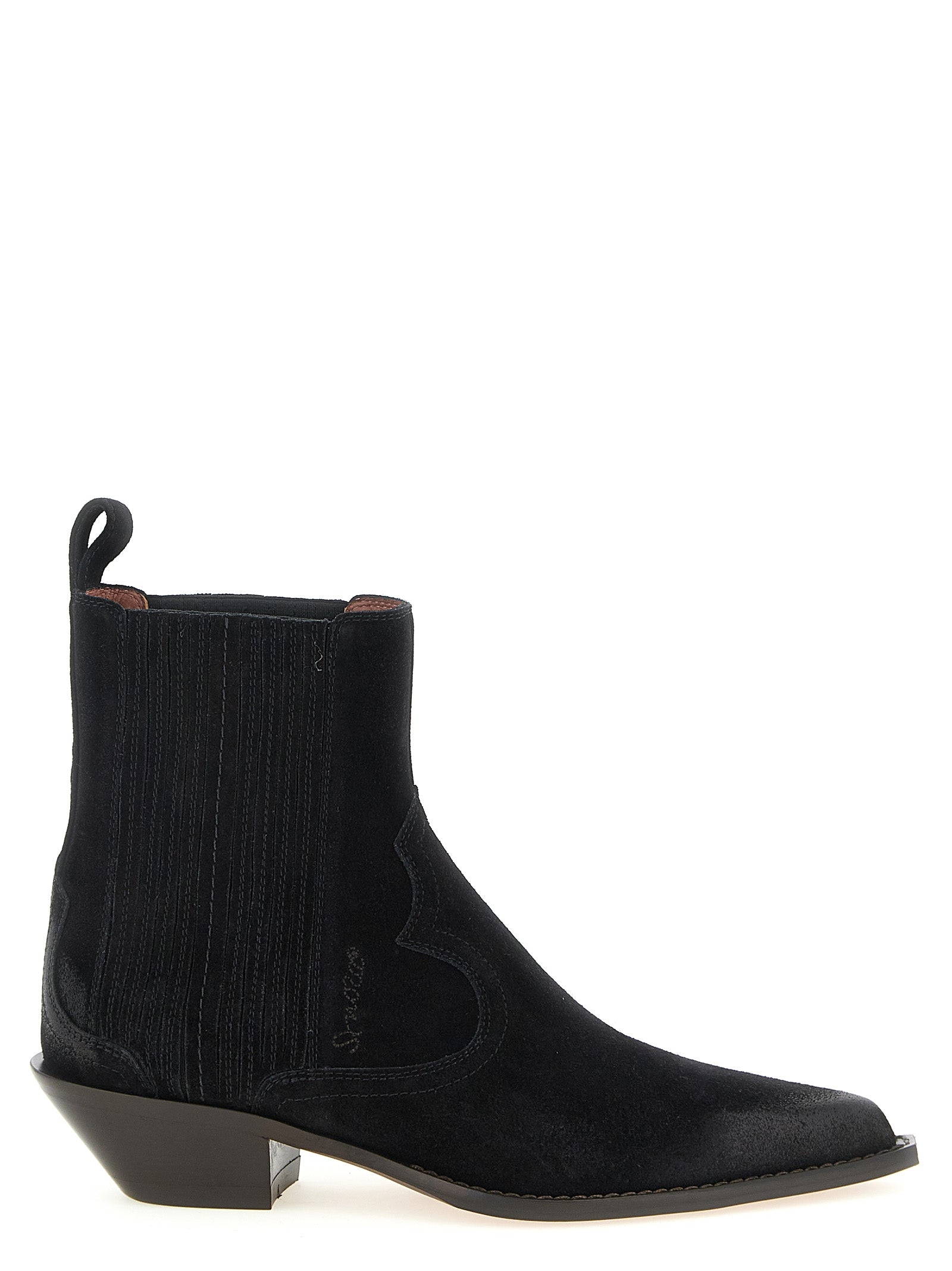 Sonora Black Calfskin Chelsea Women's Boots
