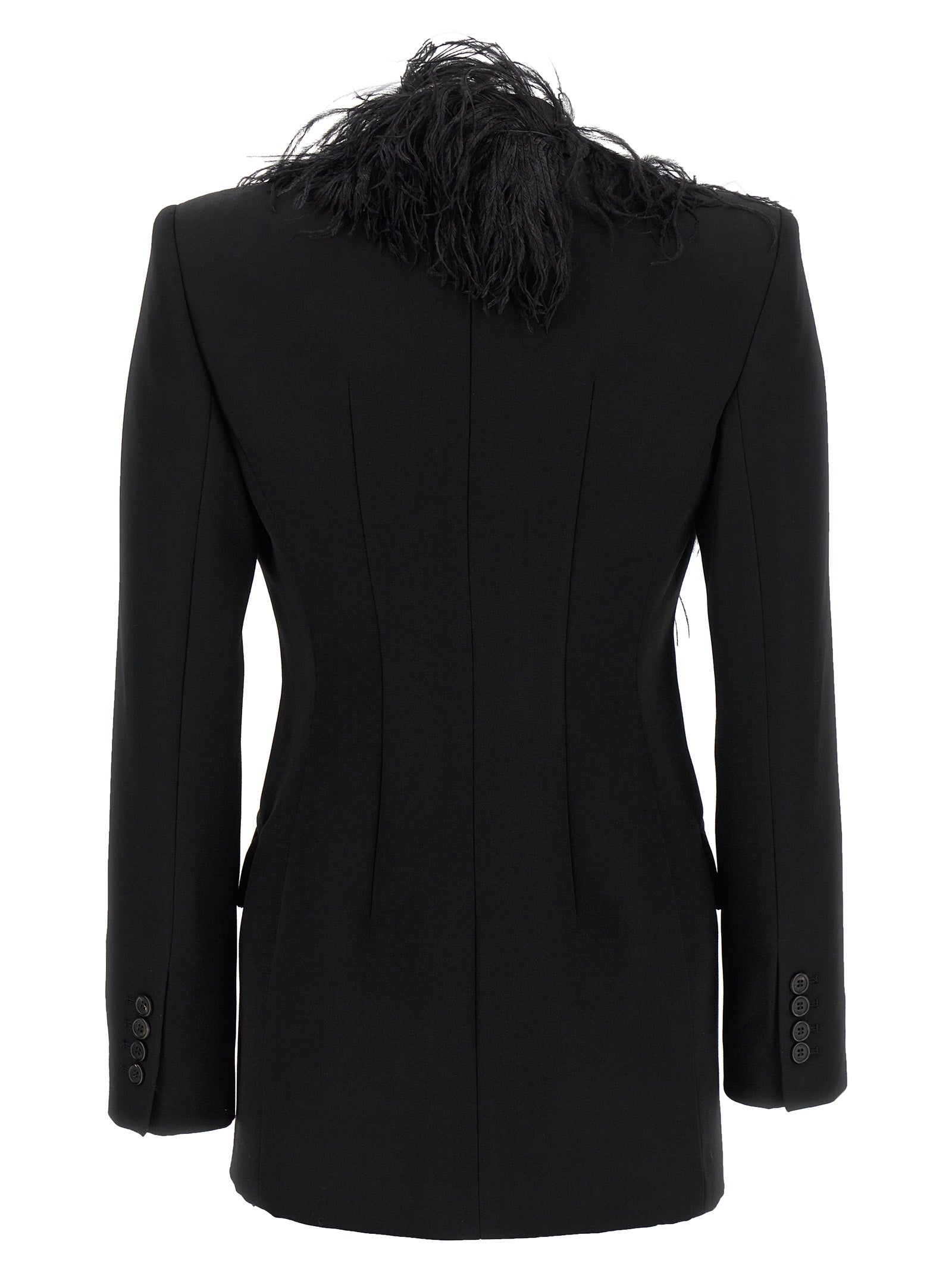 The Attico Black Virgin Wool Women's Blazer