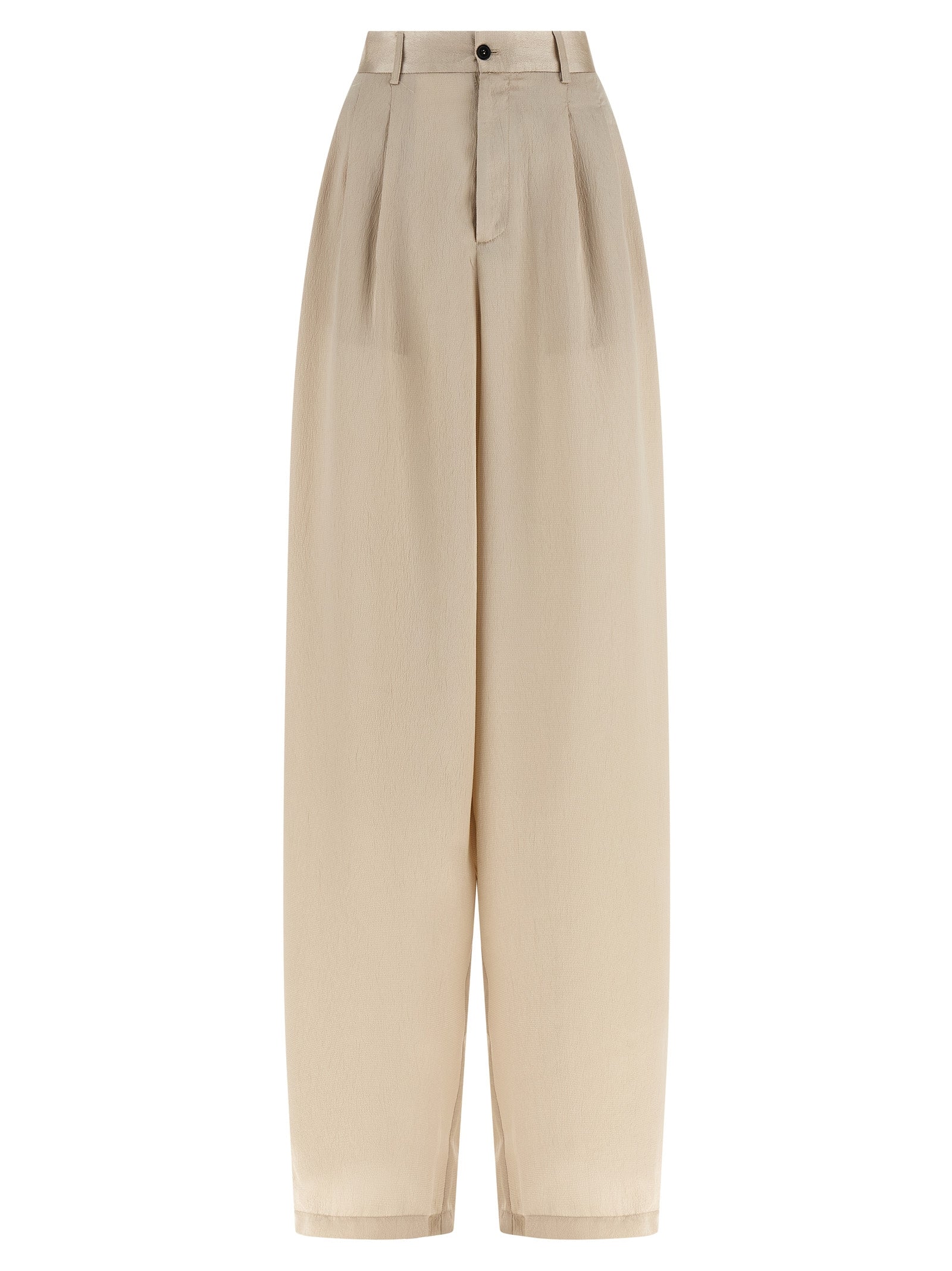 MAISON JEJIA Beige Polyester Casual Women's Pants