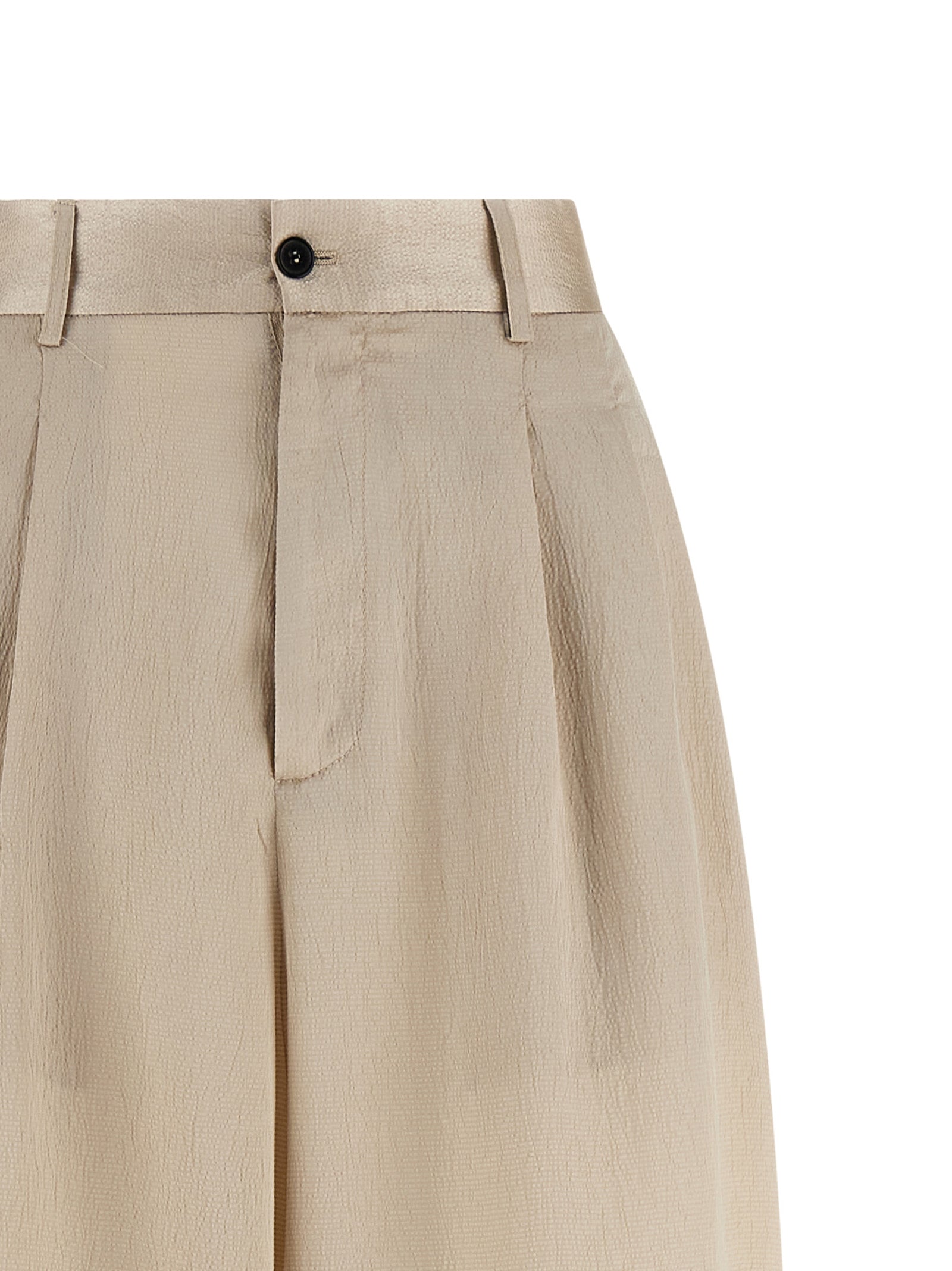 MAISON JEJIA Beige Polyester Casual Women's Pants