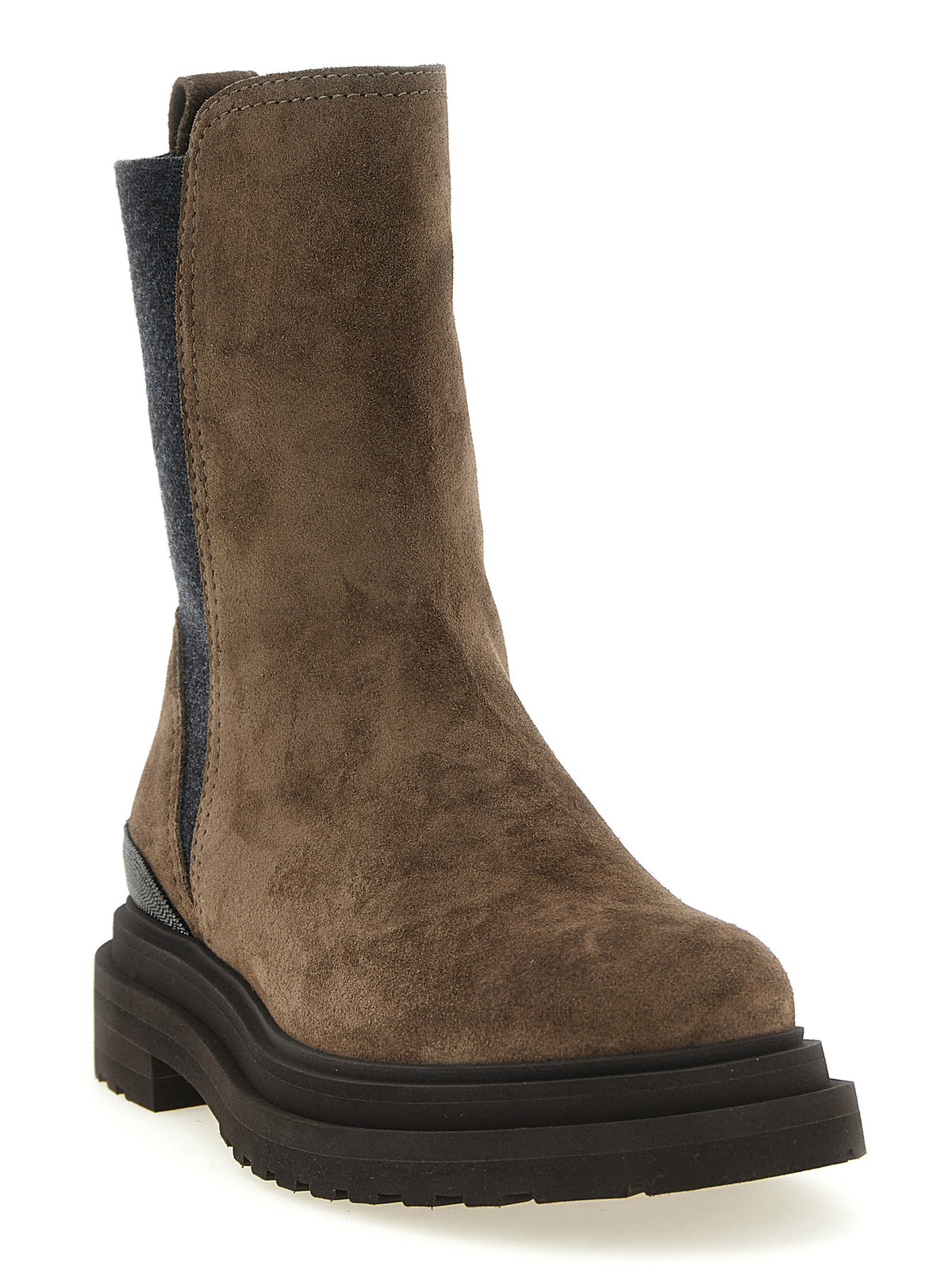 Brunello Cucinelli Brown Calfskin Ankle Women's Boots