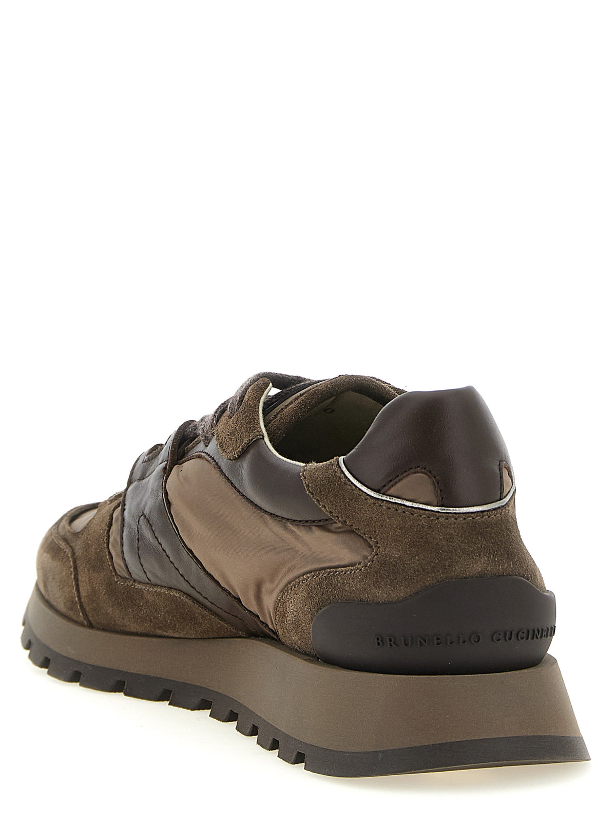 Brunello Cucinelli Bicolor Calfskin Athletic Women's Sneakers