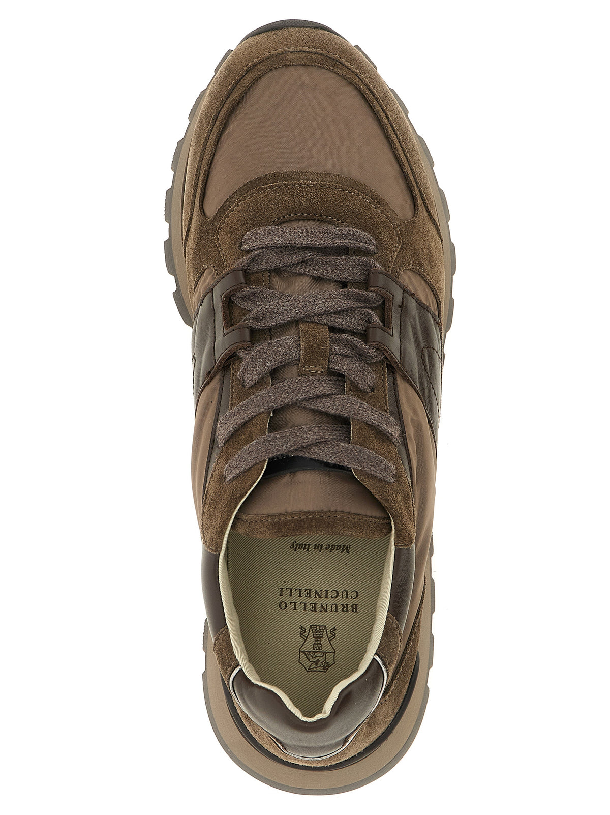 Brunello Cucinelli Bicolor Calfskin Athletic Women's Sneakers
