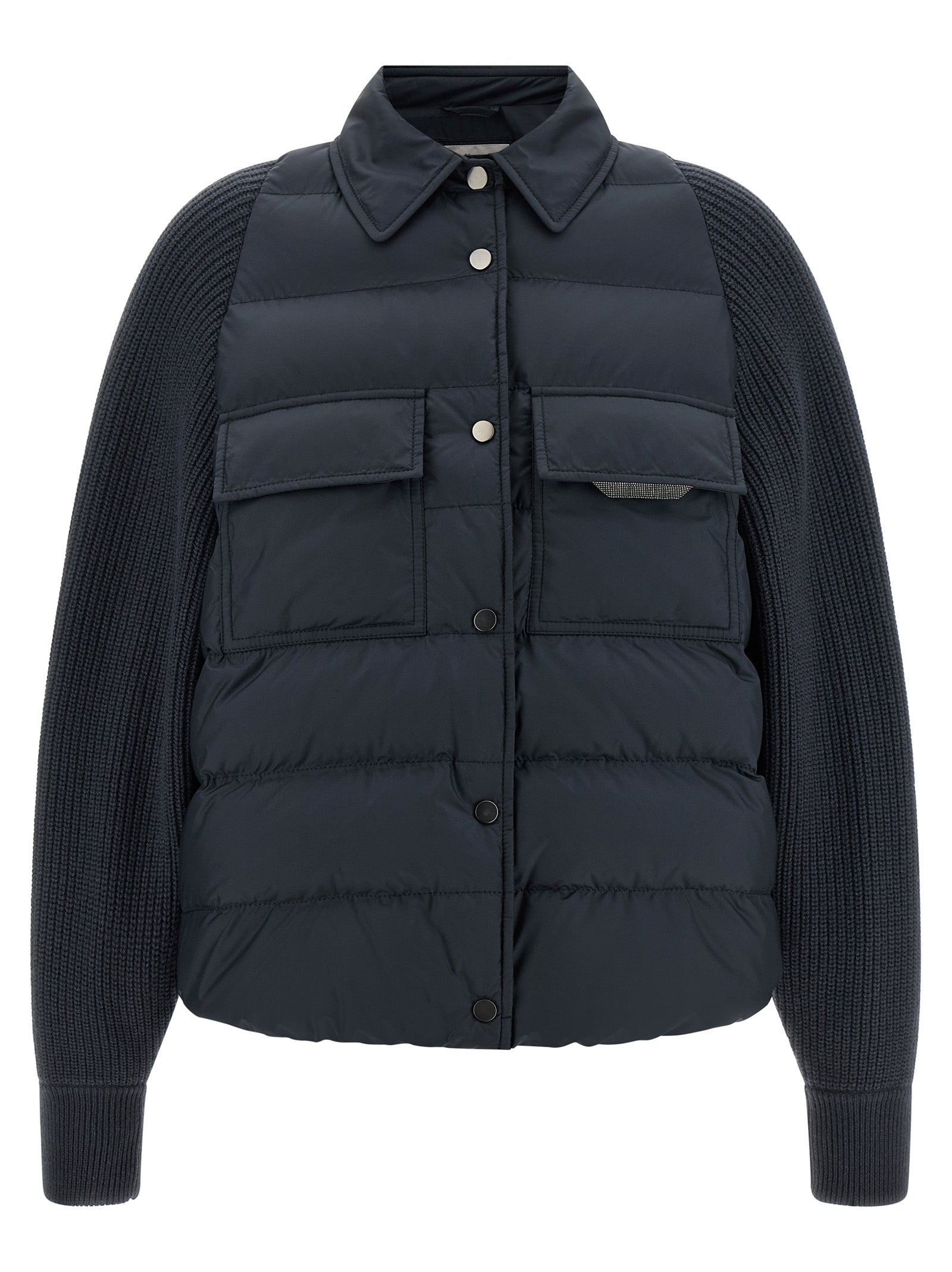 Brunello Cucinelli Blue Polyester Full-Length Women's Jacket