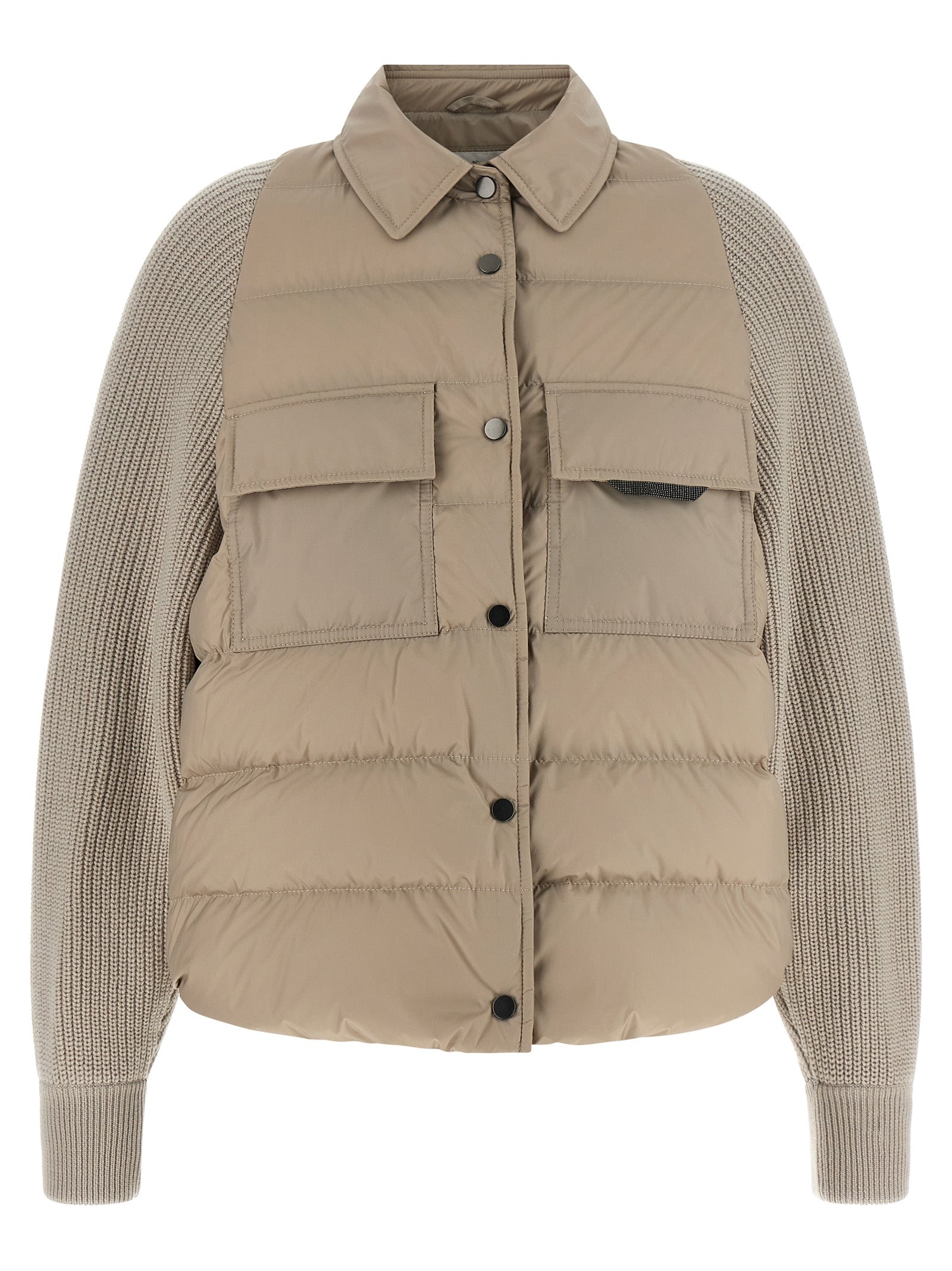 Brunello Cucinelli Beige Polyester Shell Women's Jacket