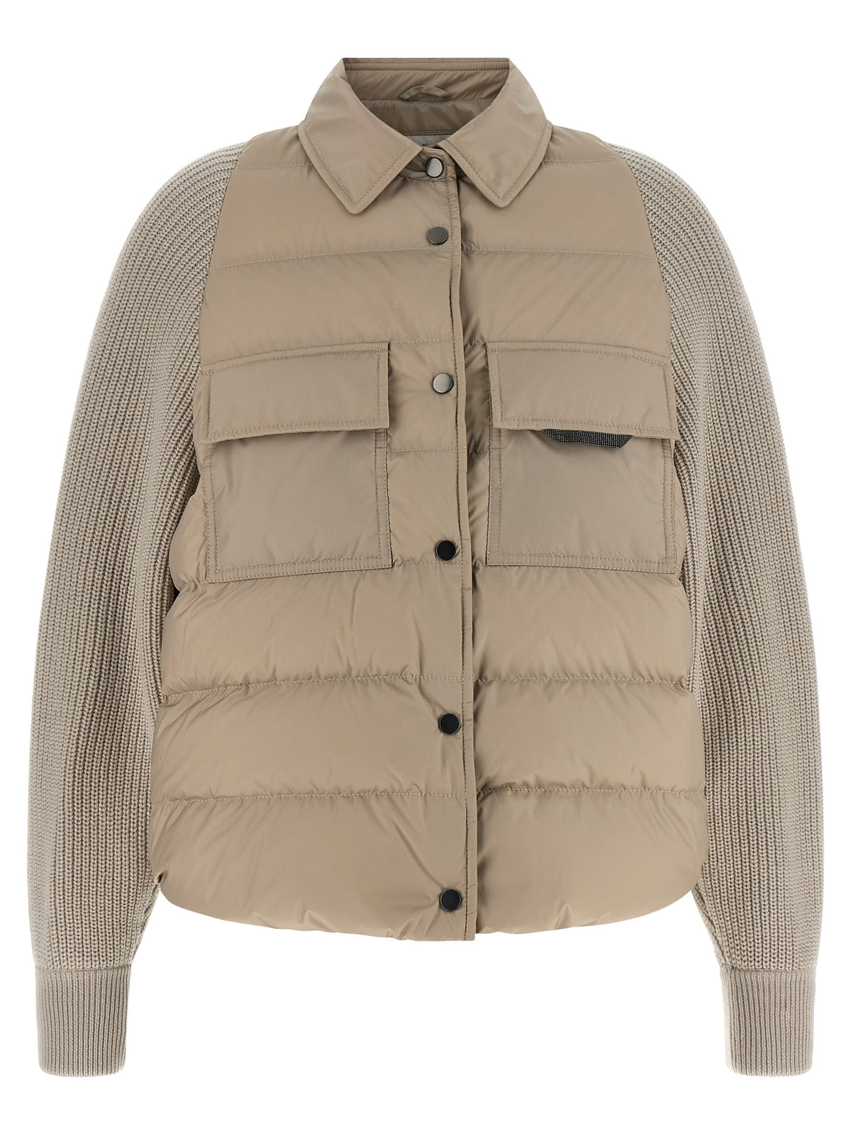 Brunello Cucinelli Beige Polyester Shell Women's Jacket