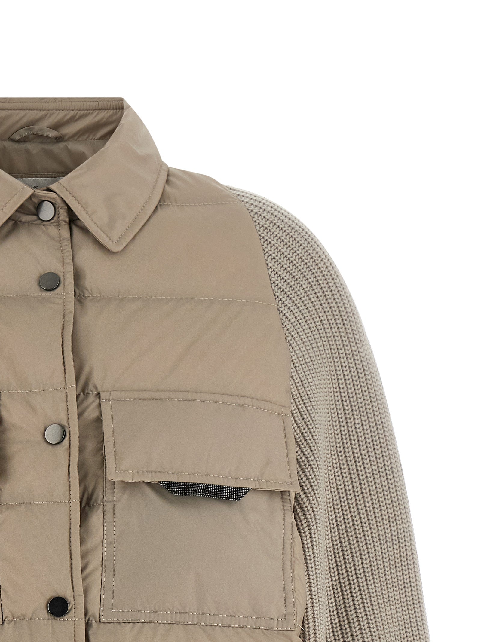 Brunello Cucinelli Beige Polyester Shell Women's Jacket