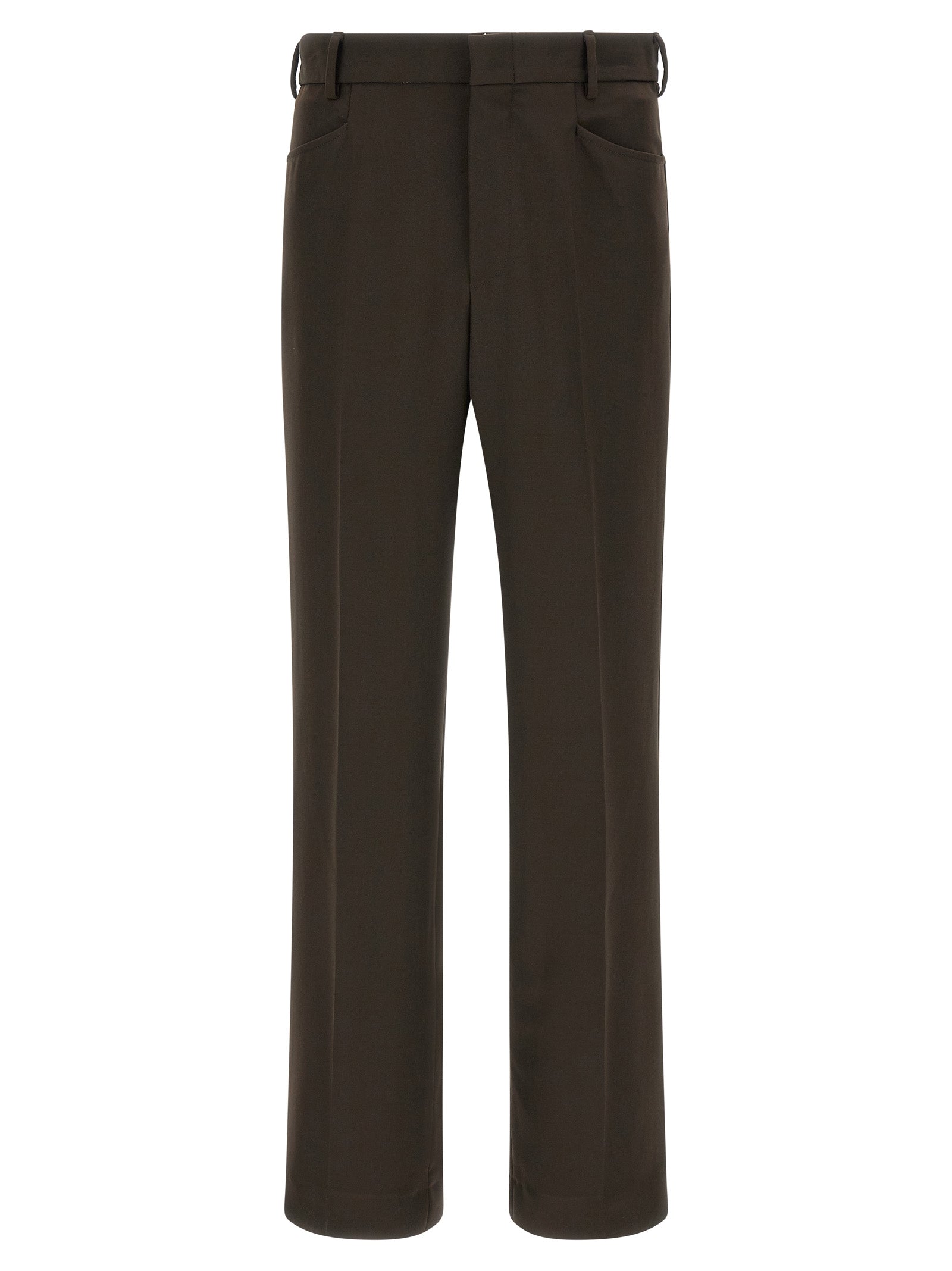 SECOND/LAYER Brown Polyester Casual Men's Pants