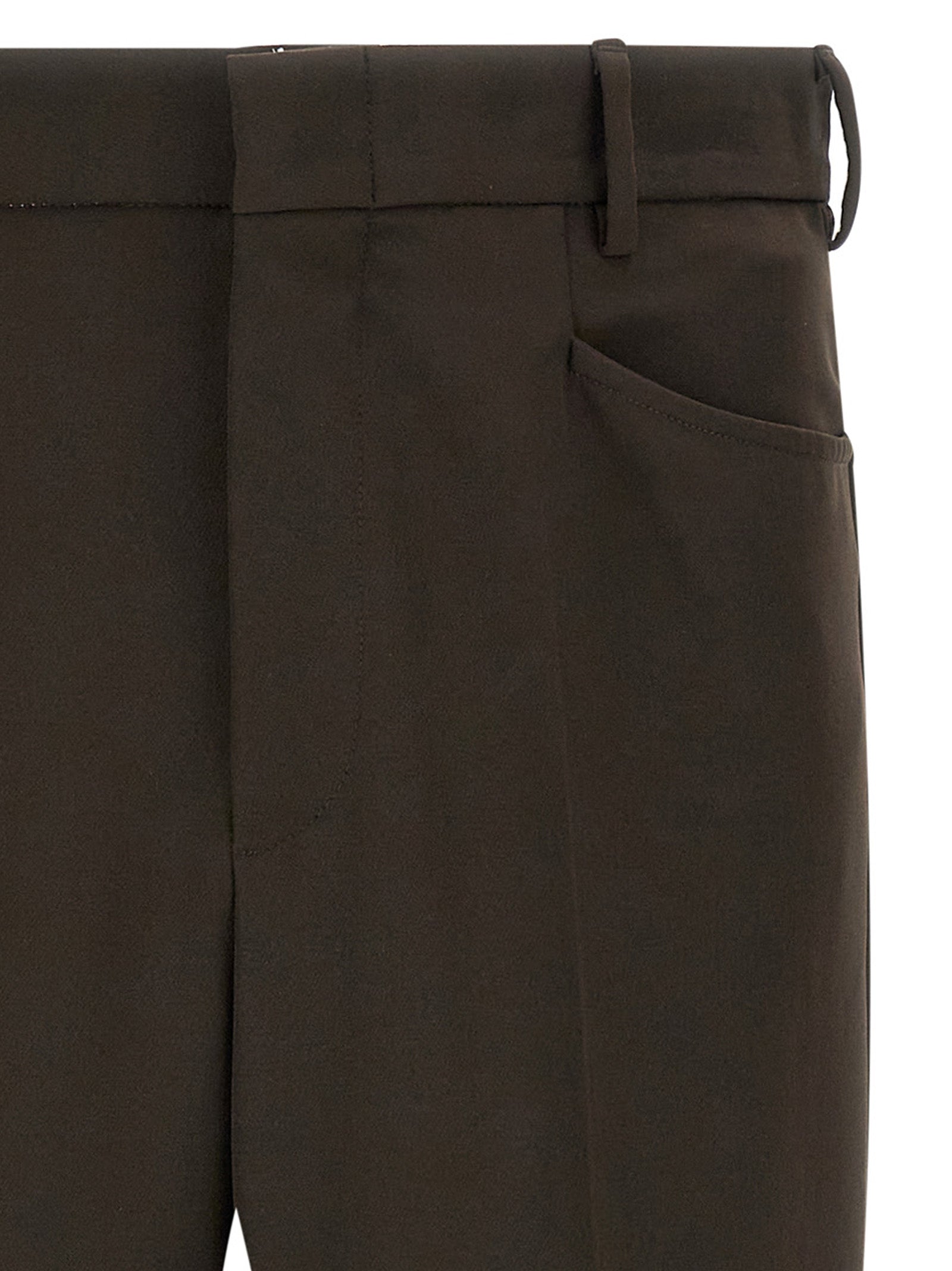 SECOND/LAYER Brown Polyester Casual Men's Pants