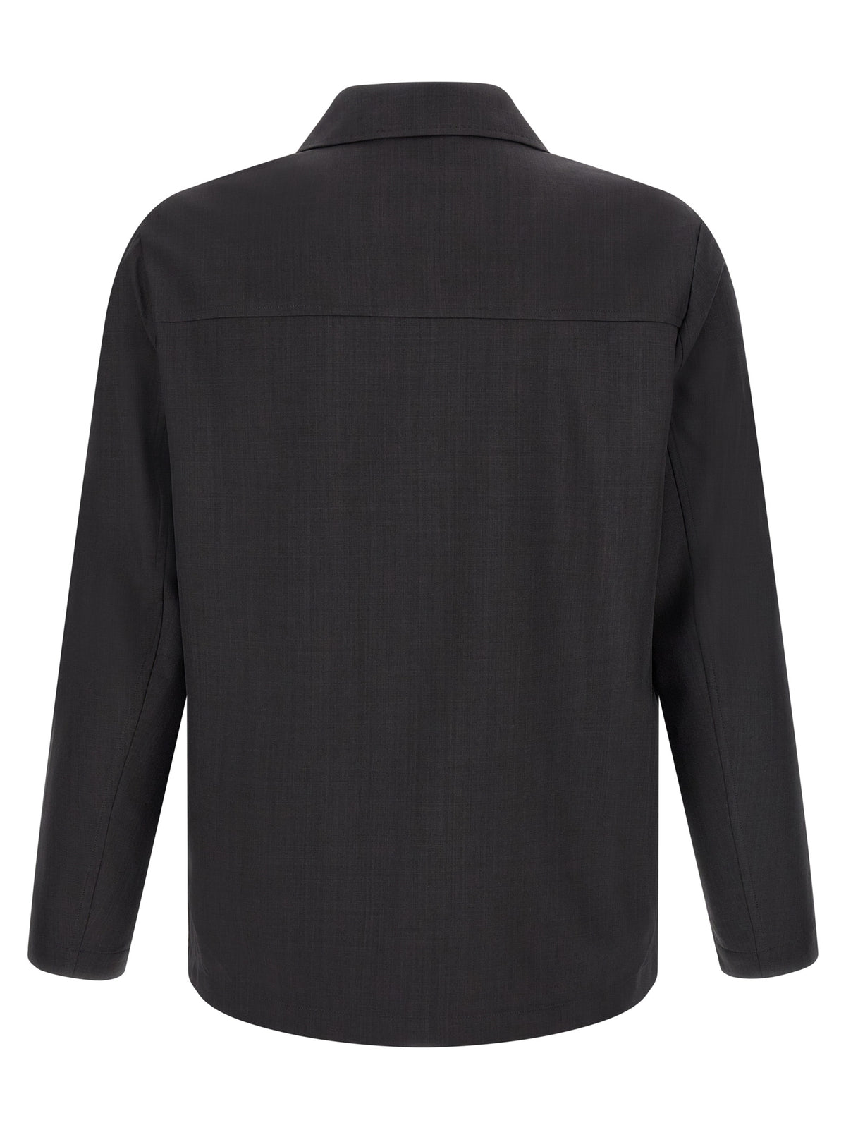 SECOND/LAYER Gray Polyester Men's Blouse