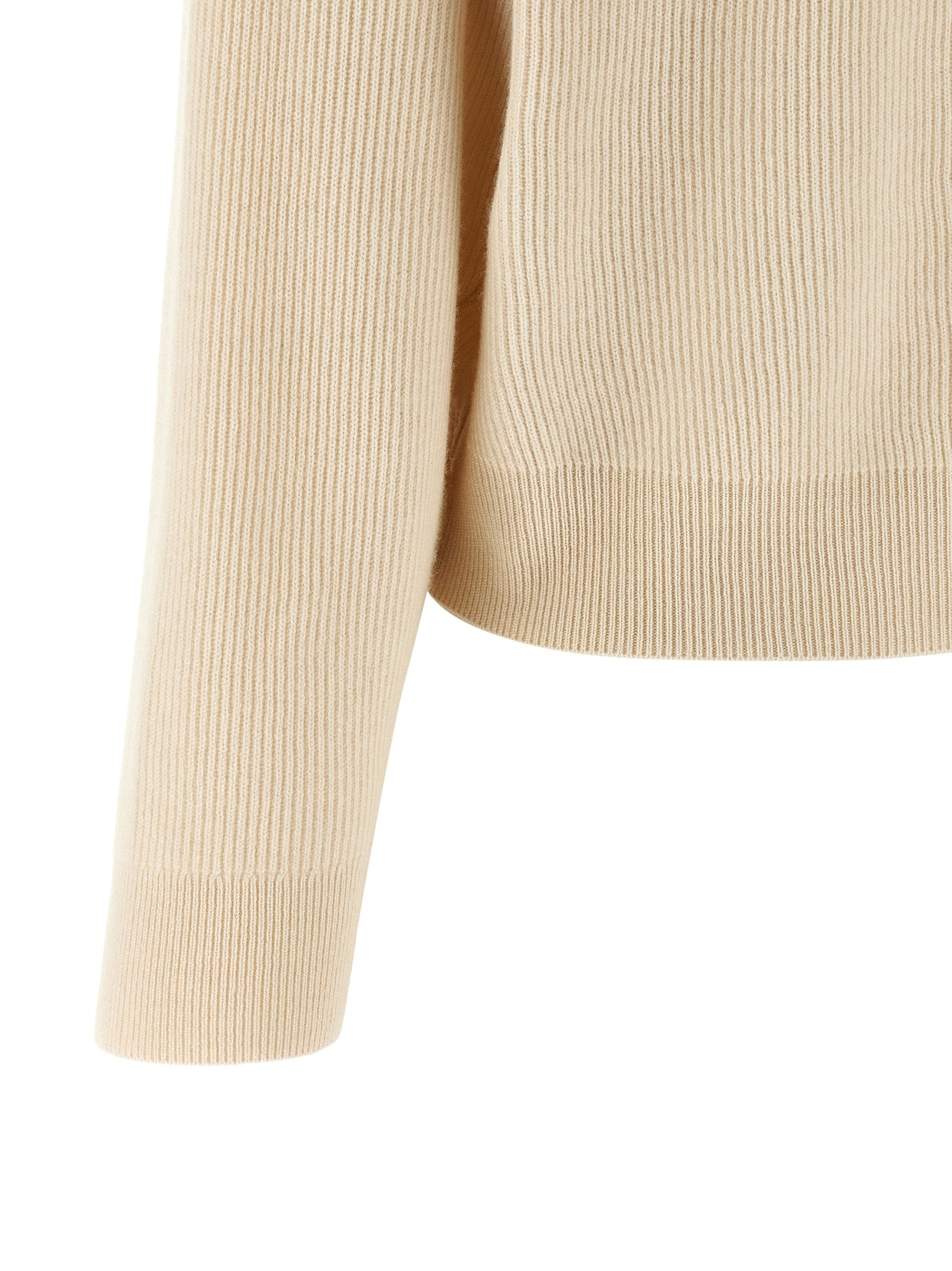 Brunello Cucinelli White Virgin Wool Women's Cardigan