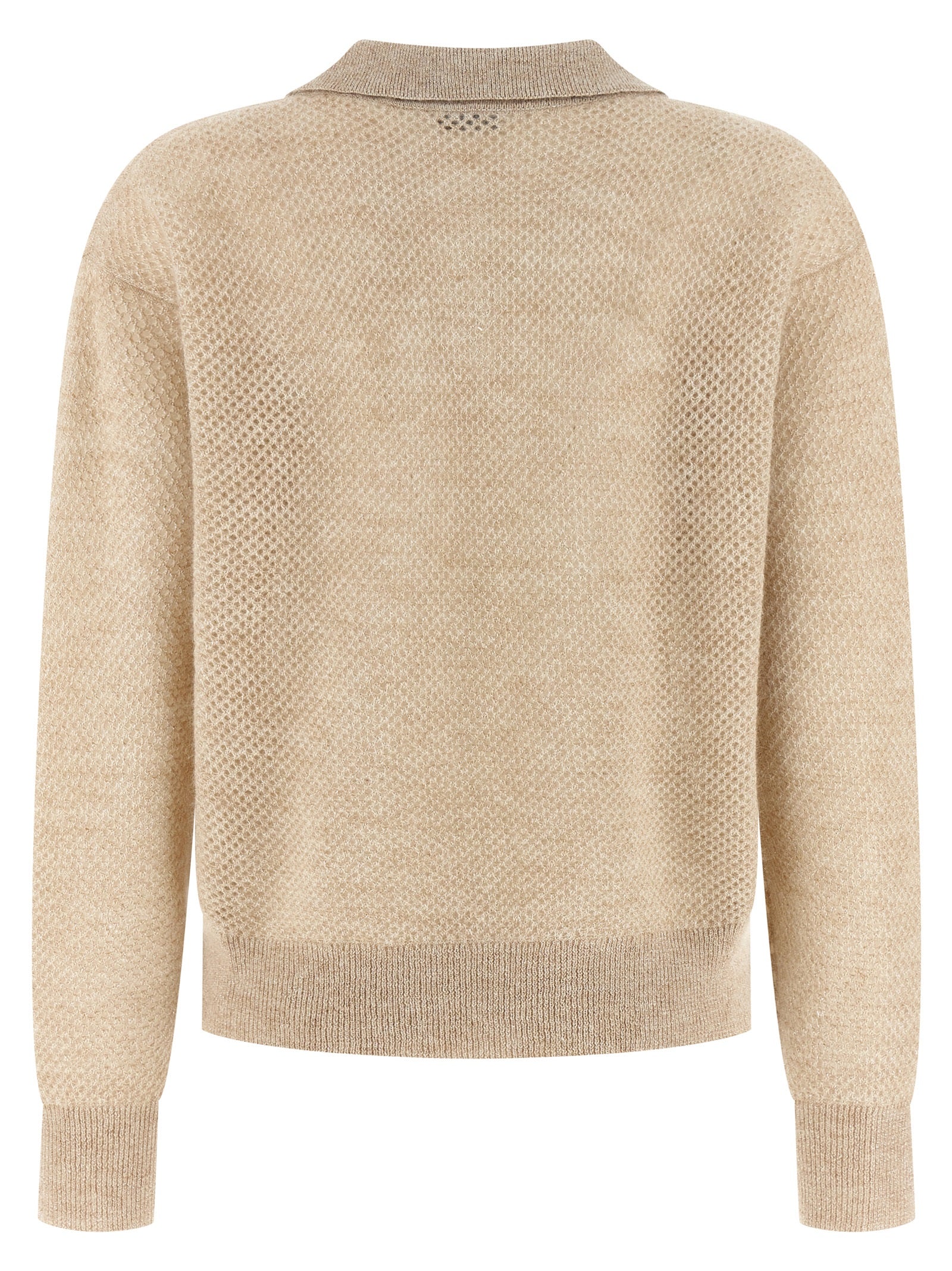 Brunello Cucinelli Gold Wool Polo Women's Shirt