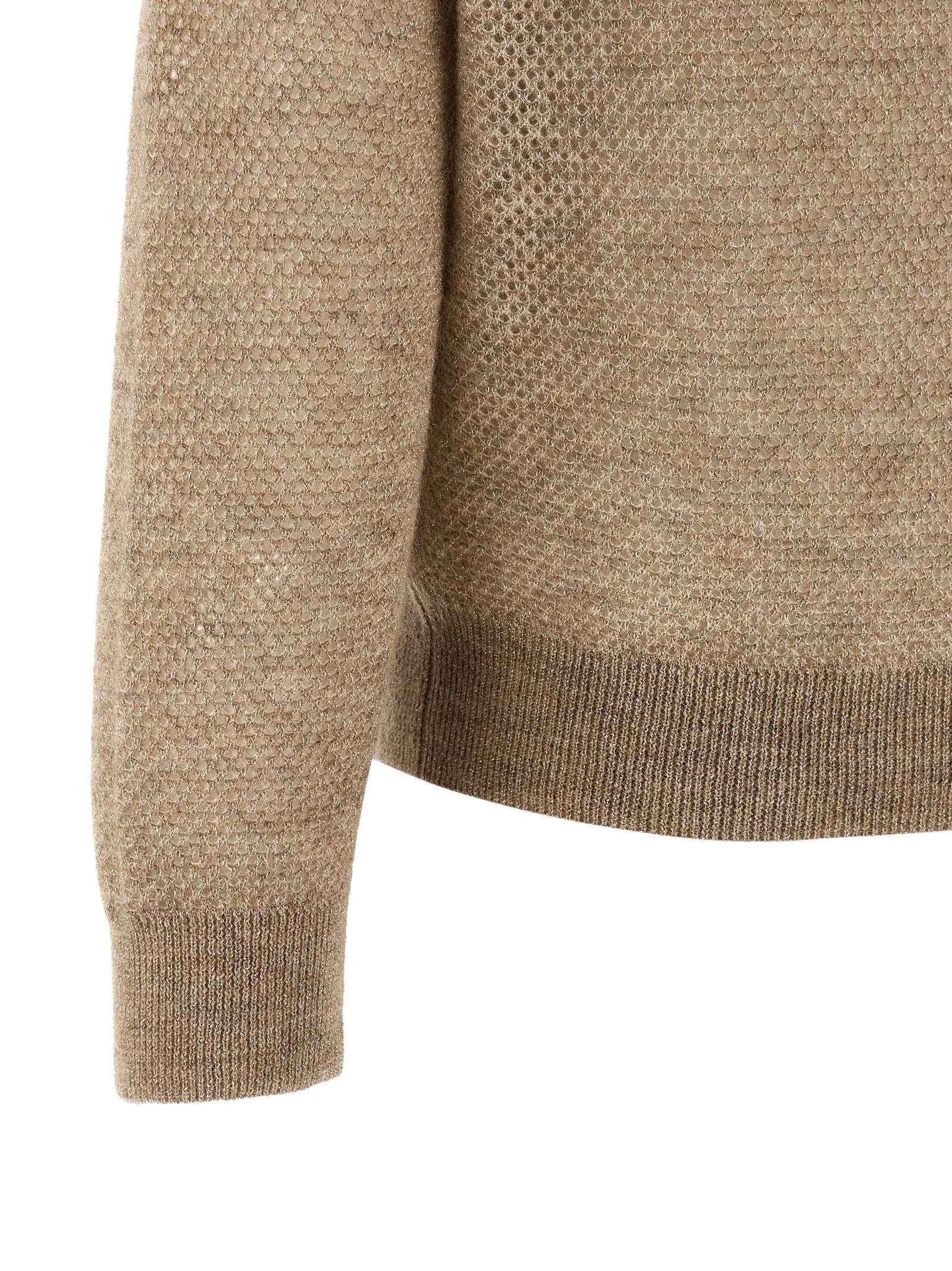 Brunello Cucinelli Beige Wool Women's Cardigan
