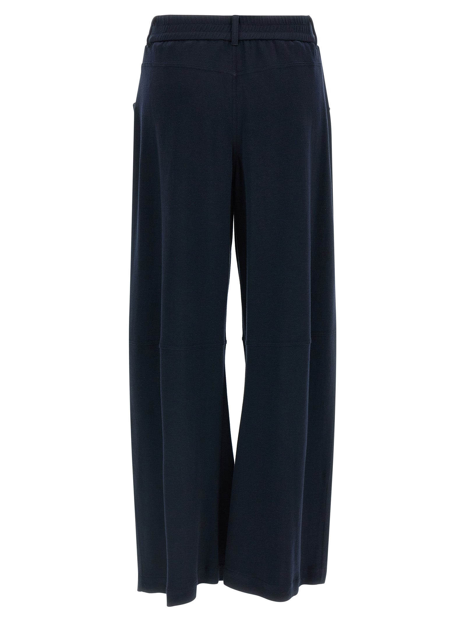 Brunello Cucinelli Blue Cotton Casual Women's Pants