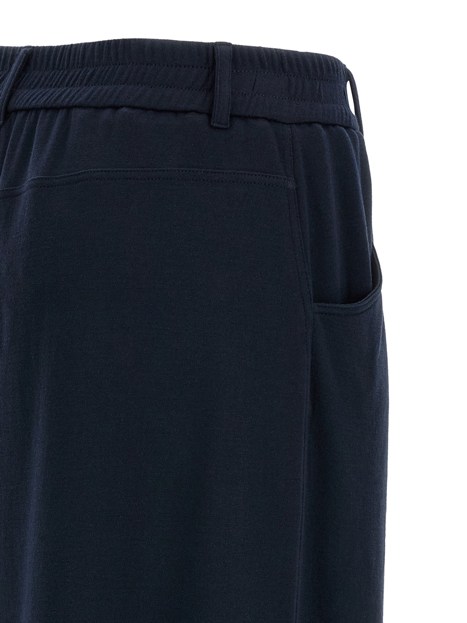 Brunello Cucinelli Blue Cotton Casual Women's Pants