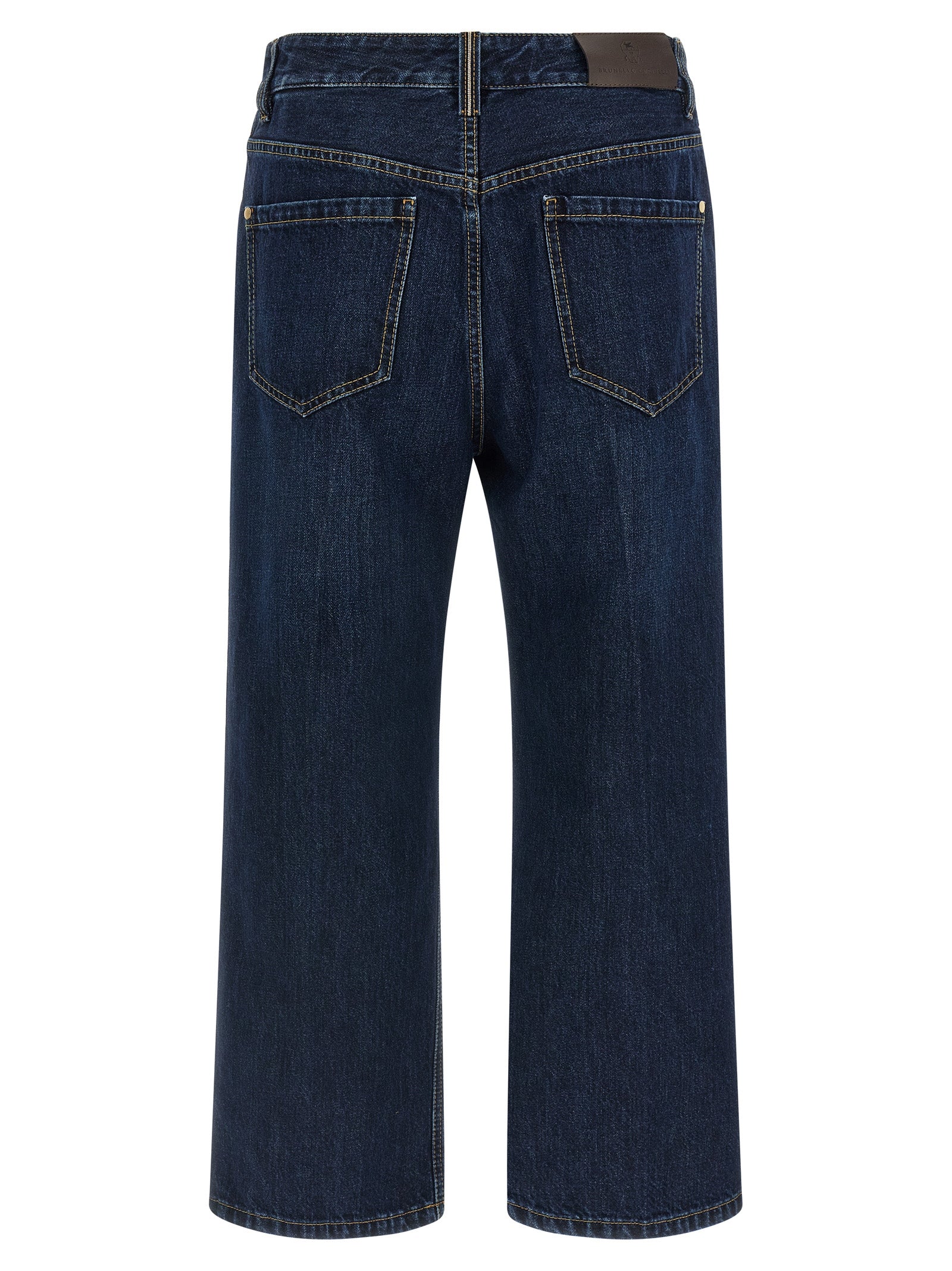 Brunello Cucinelli Blue Cotton Cropped Women's Jeans