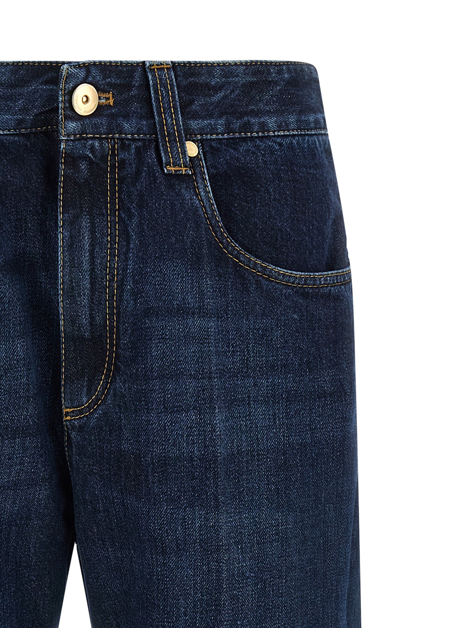 Brunello Cucinelli Blue Cotton Cropped Women's Jeans