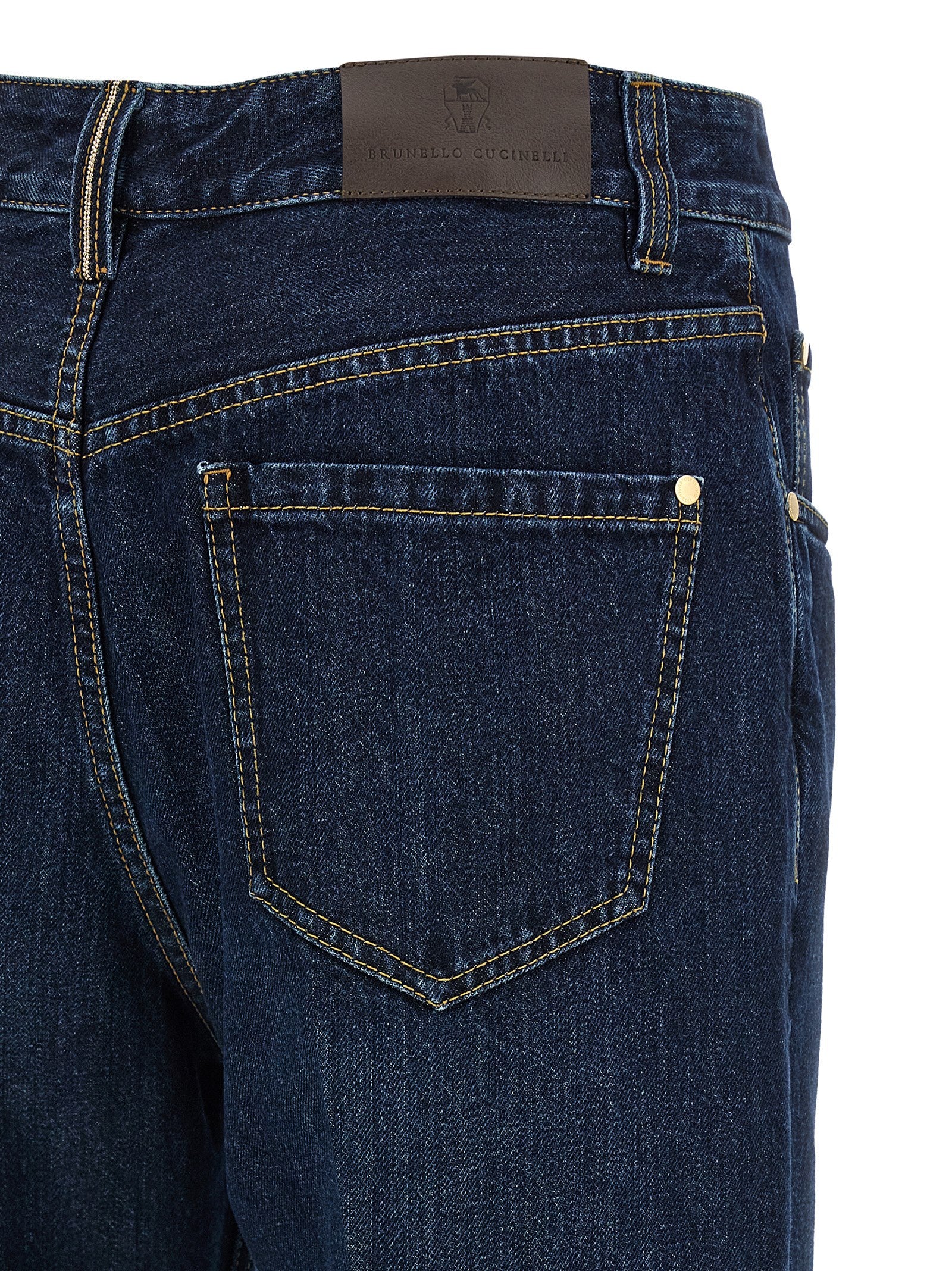 Brunello Cucinelli Blue Cotton Cropped Women's Jeans