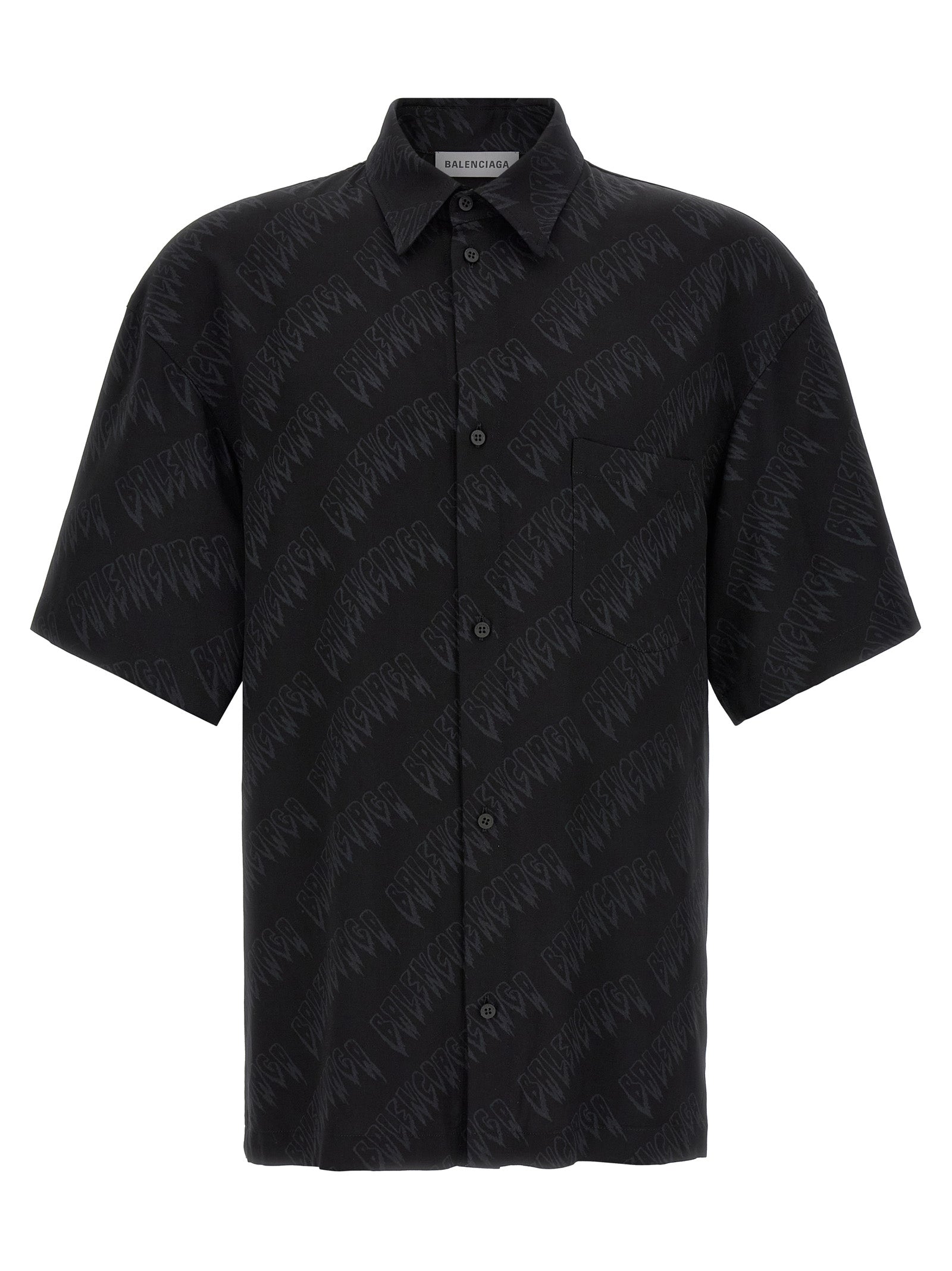 Balenciaga Black Viscose Men's Blouse