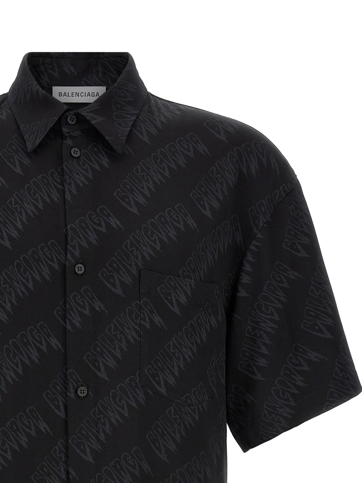 Balenciaga Black Viscose Men's Blouse