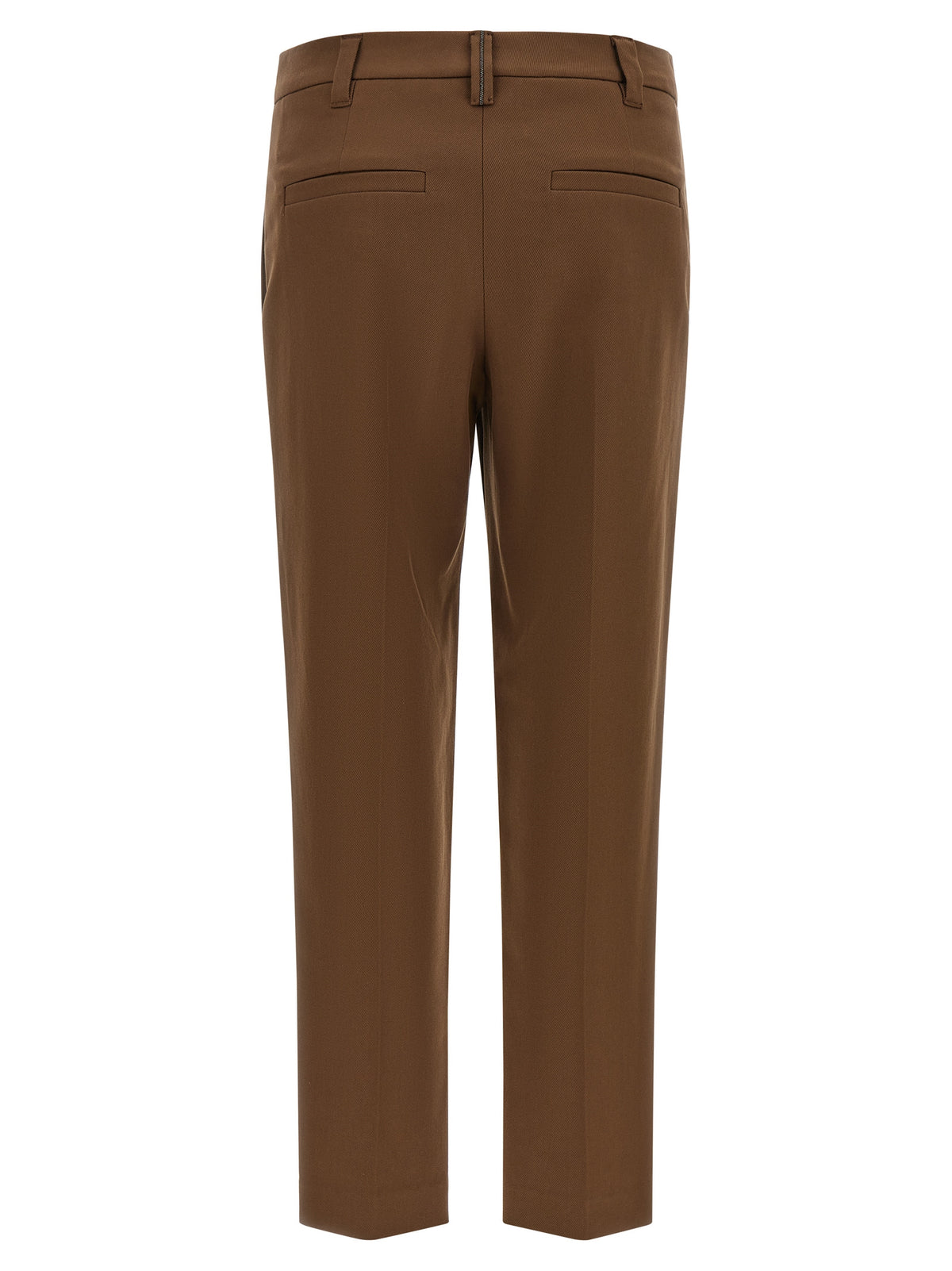 Brunello Cucinelli Brown Cotton Cropped Women's Pants