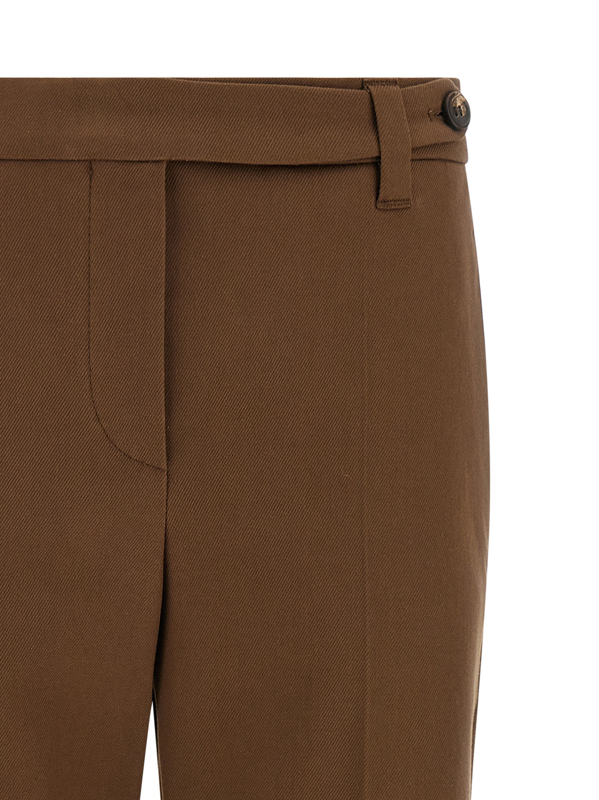 Brunello Cucinelli Brown Cotton Cropped Women's Pants