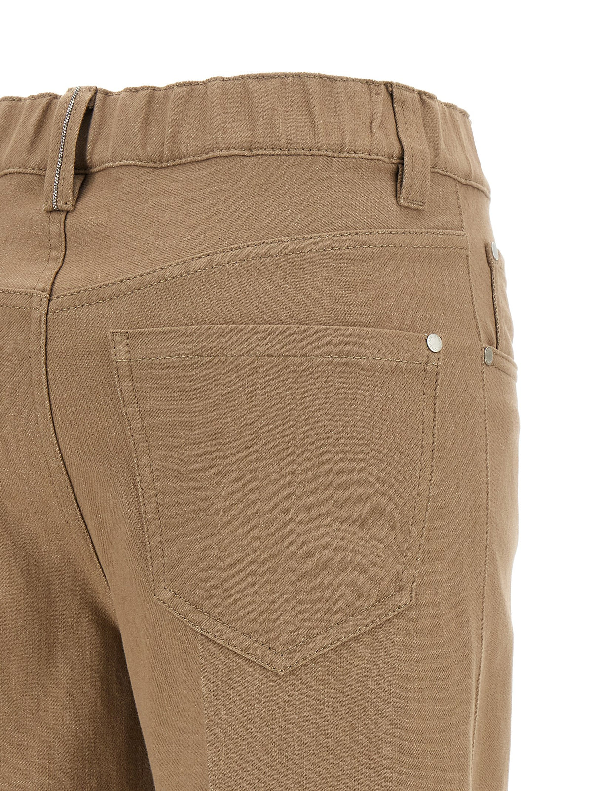 Brunello Cucinelli Beige Cotton Jeans Women's Denim