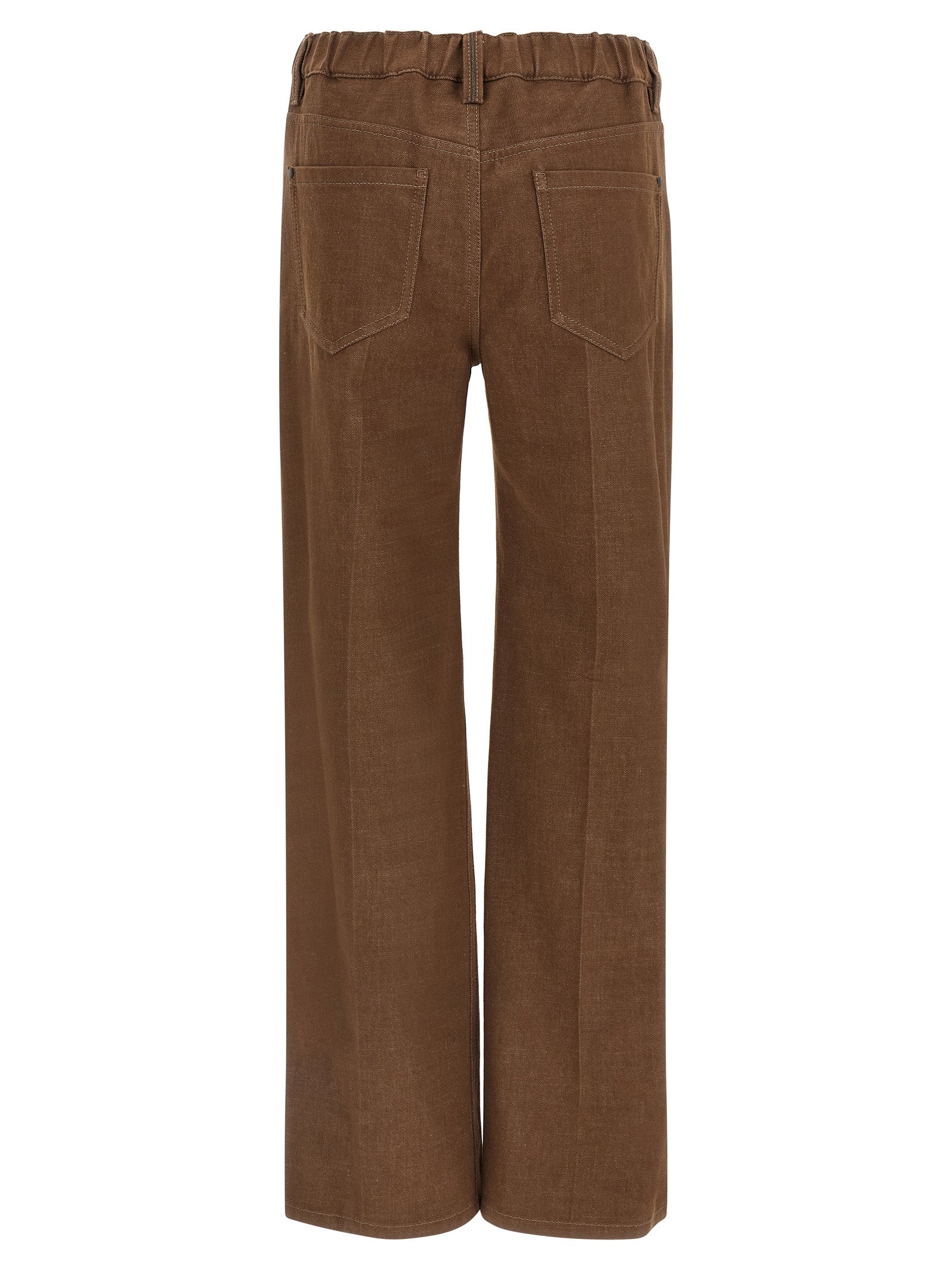 Brunello Cucinelli Brown Cotton Jeans Women's Denim