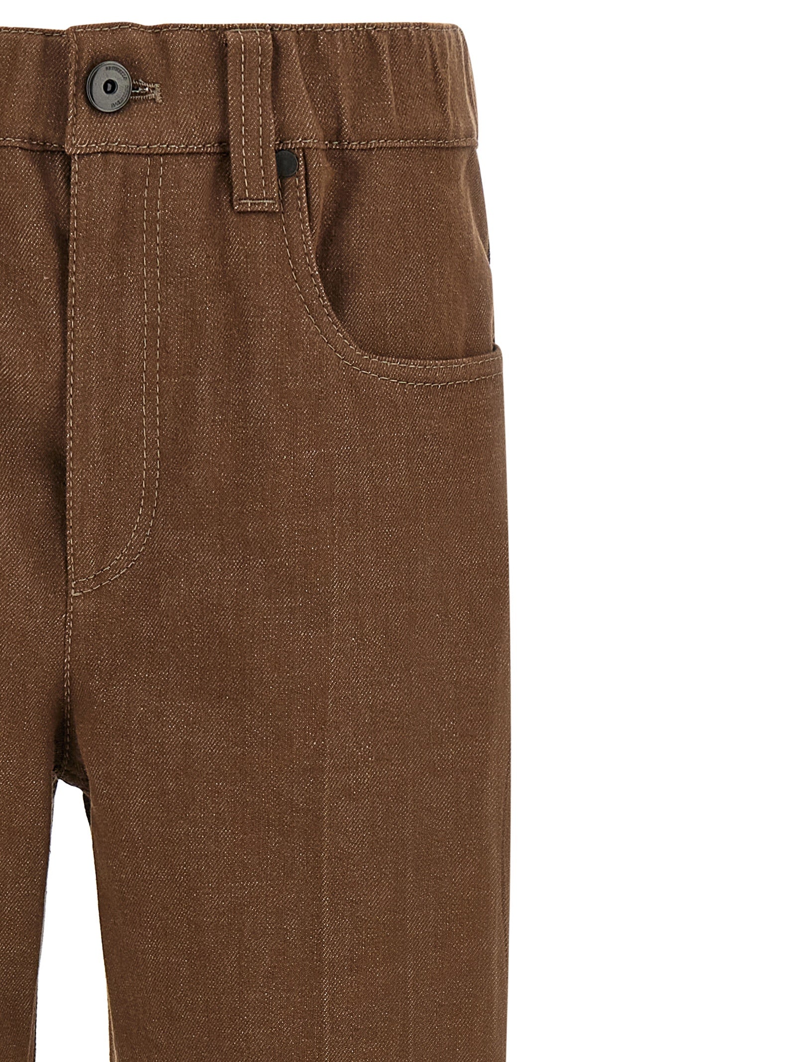 Brunello Cucinelli Brown Cotton Jeans Women's Denim