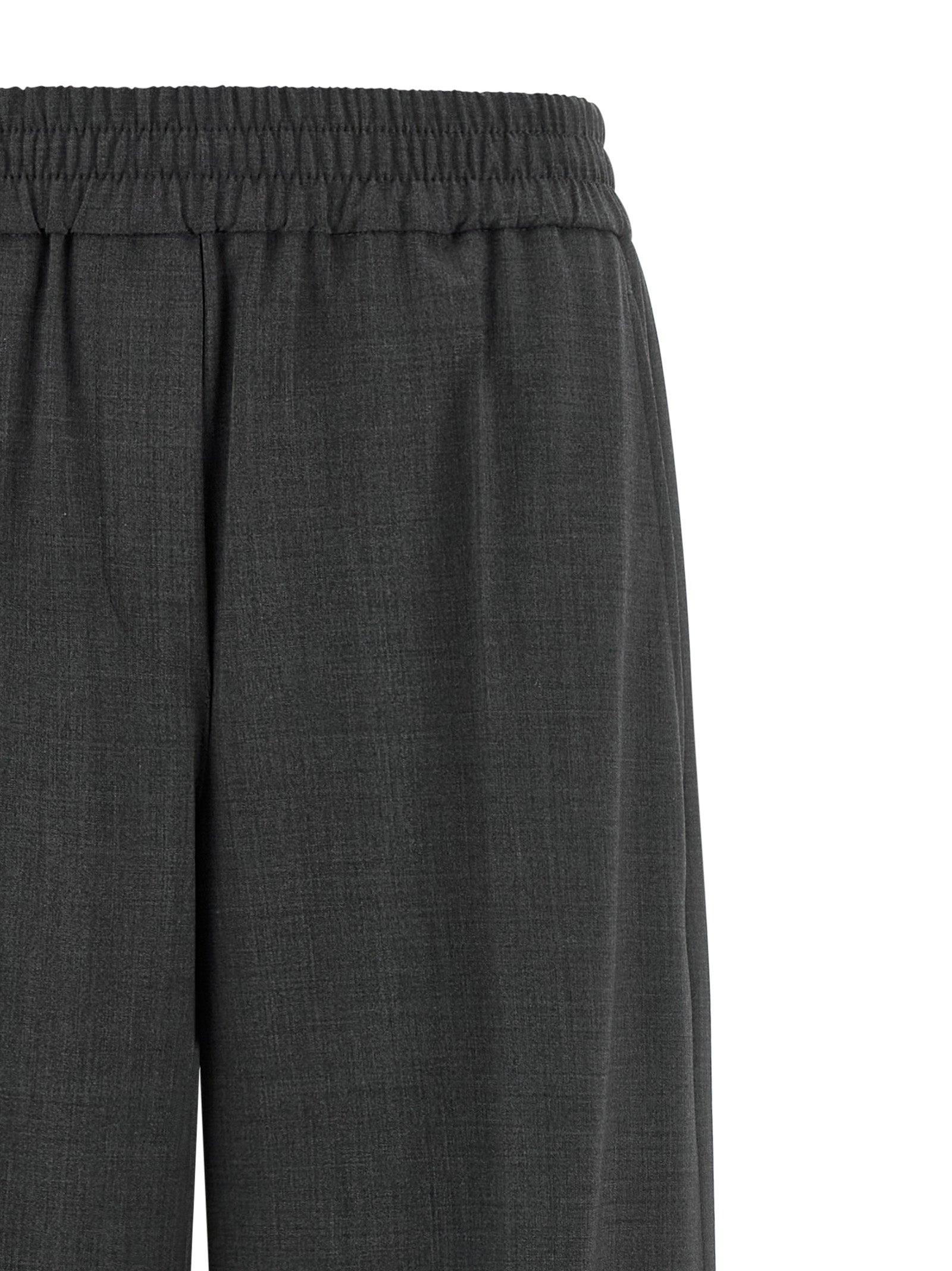 Brunello Cucinelli Gray Virgin Wool Flared Women's Pants