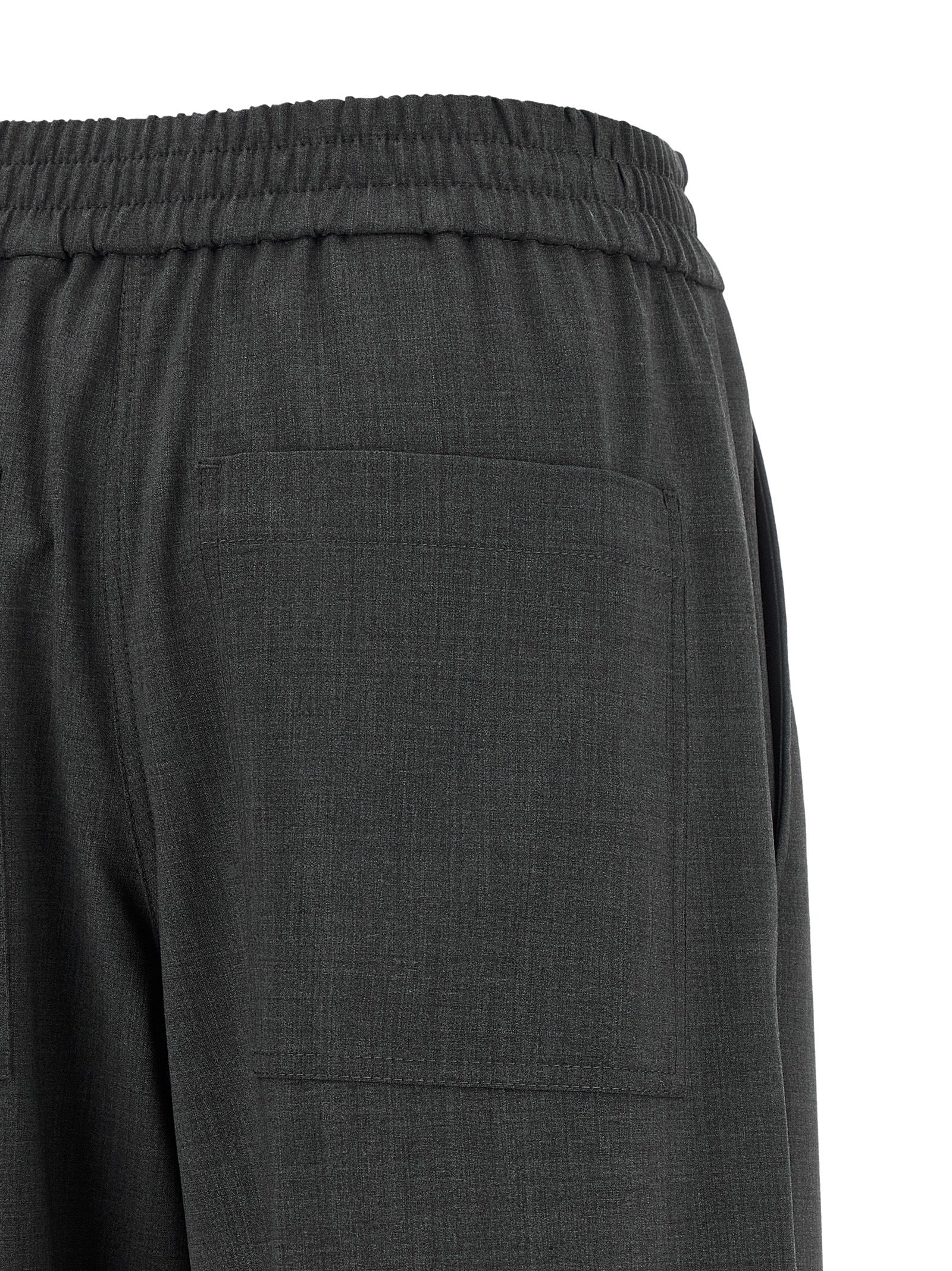 Brunello Cucinelli Gray Virgin Wool Flared Women's Pants