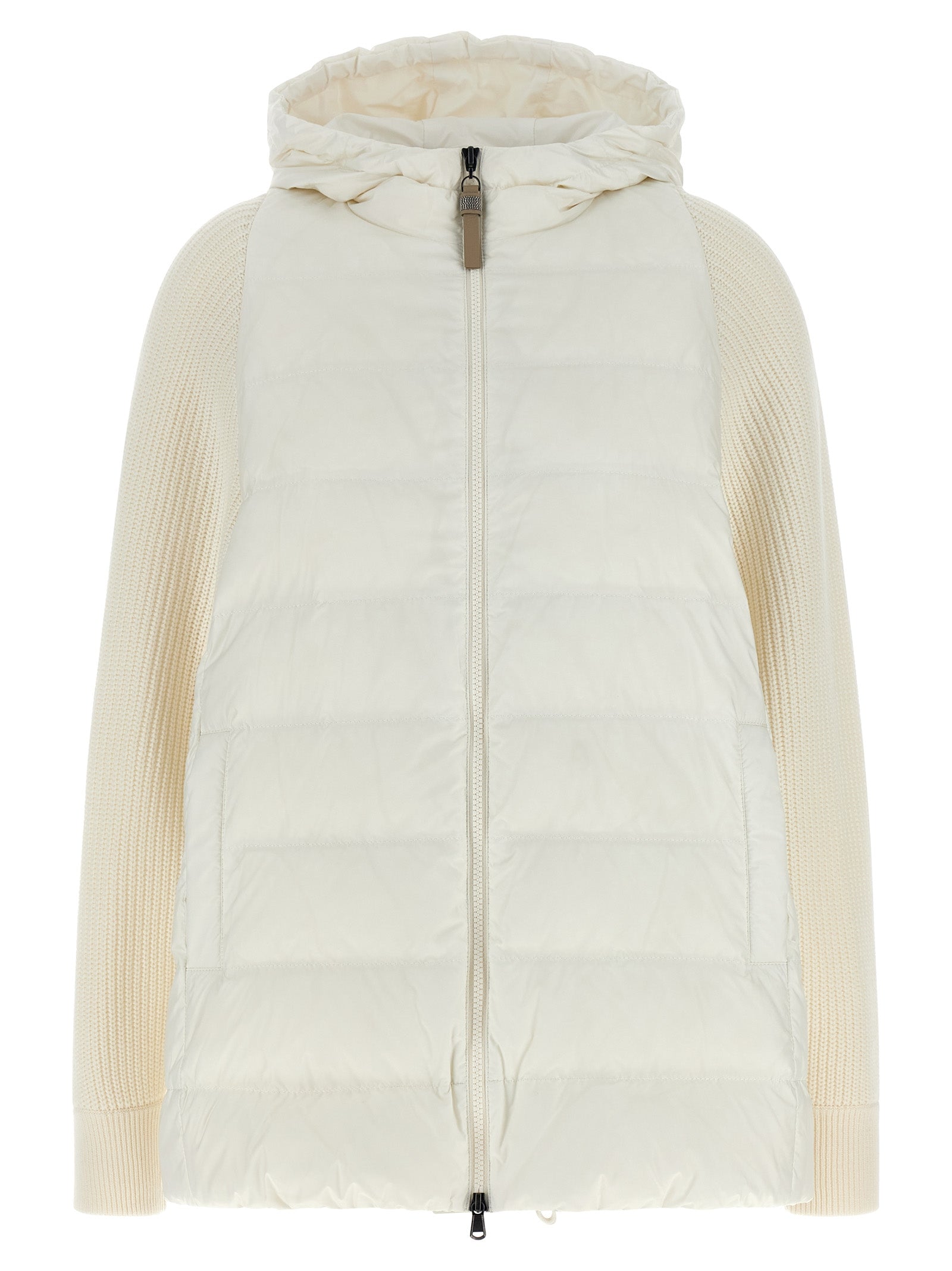 Brunello Cucinelli White Polyester Full-Length Women's Jacket