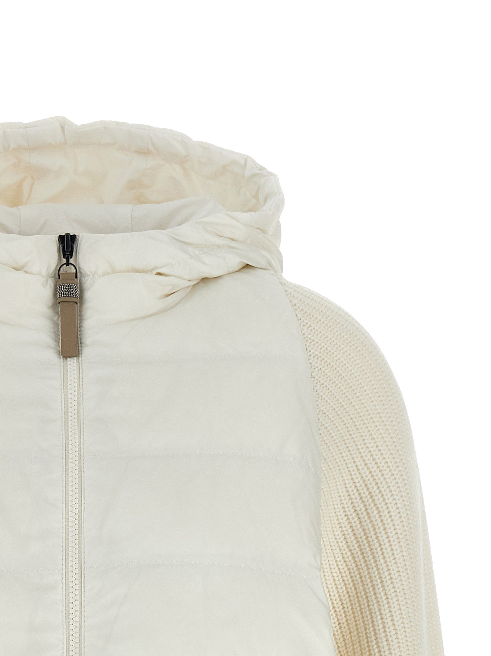 Brunello Cucinelli White Polyester Full-Length Women's Jacket