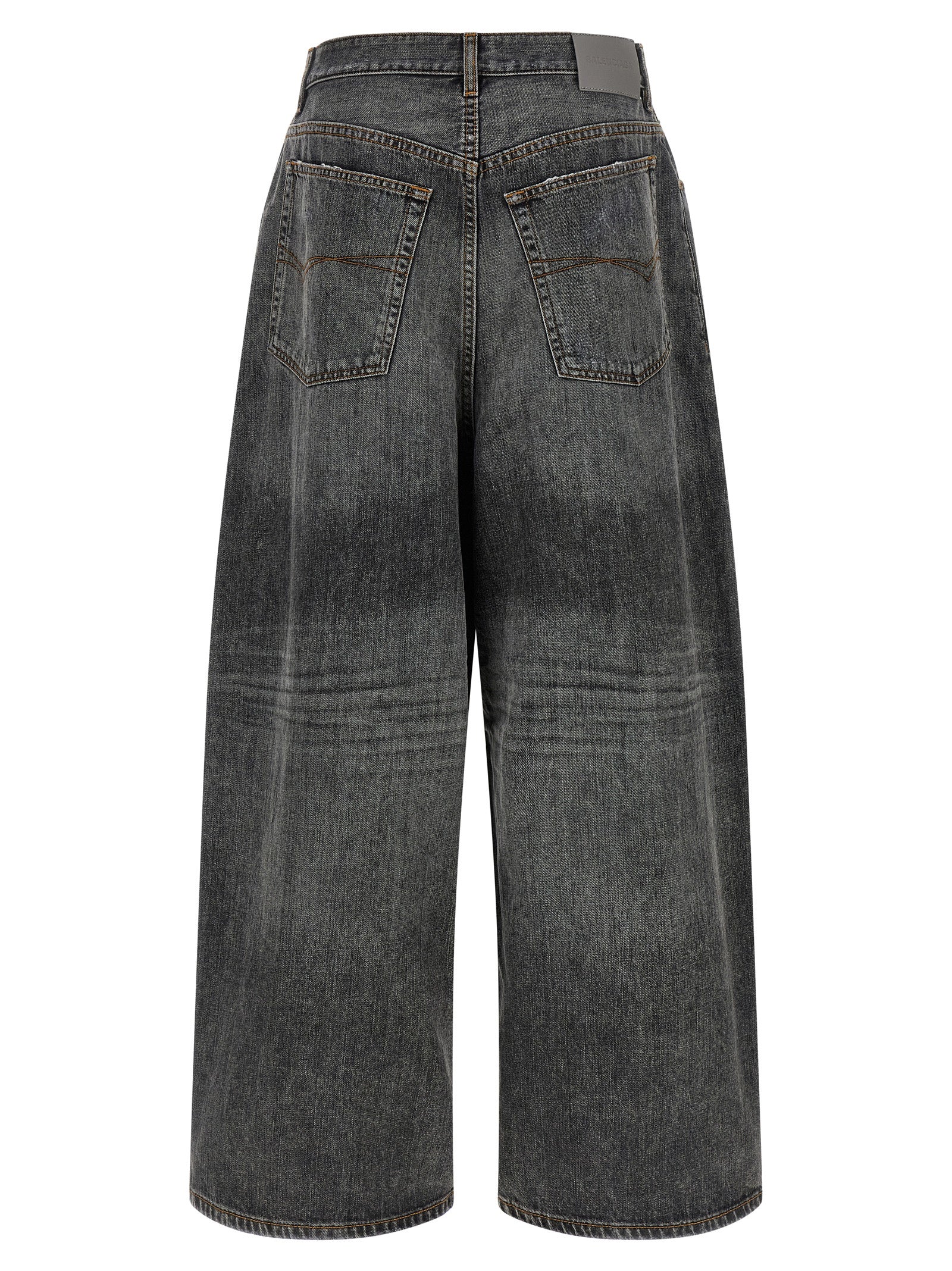 Balenciaga Gray Cotton Relaxed Fit Women's Jeans