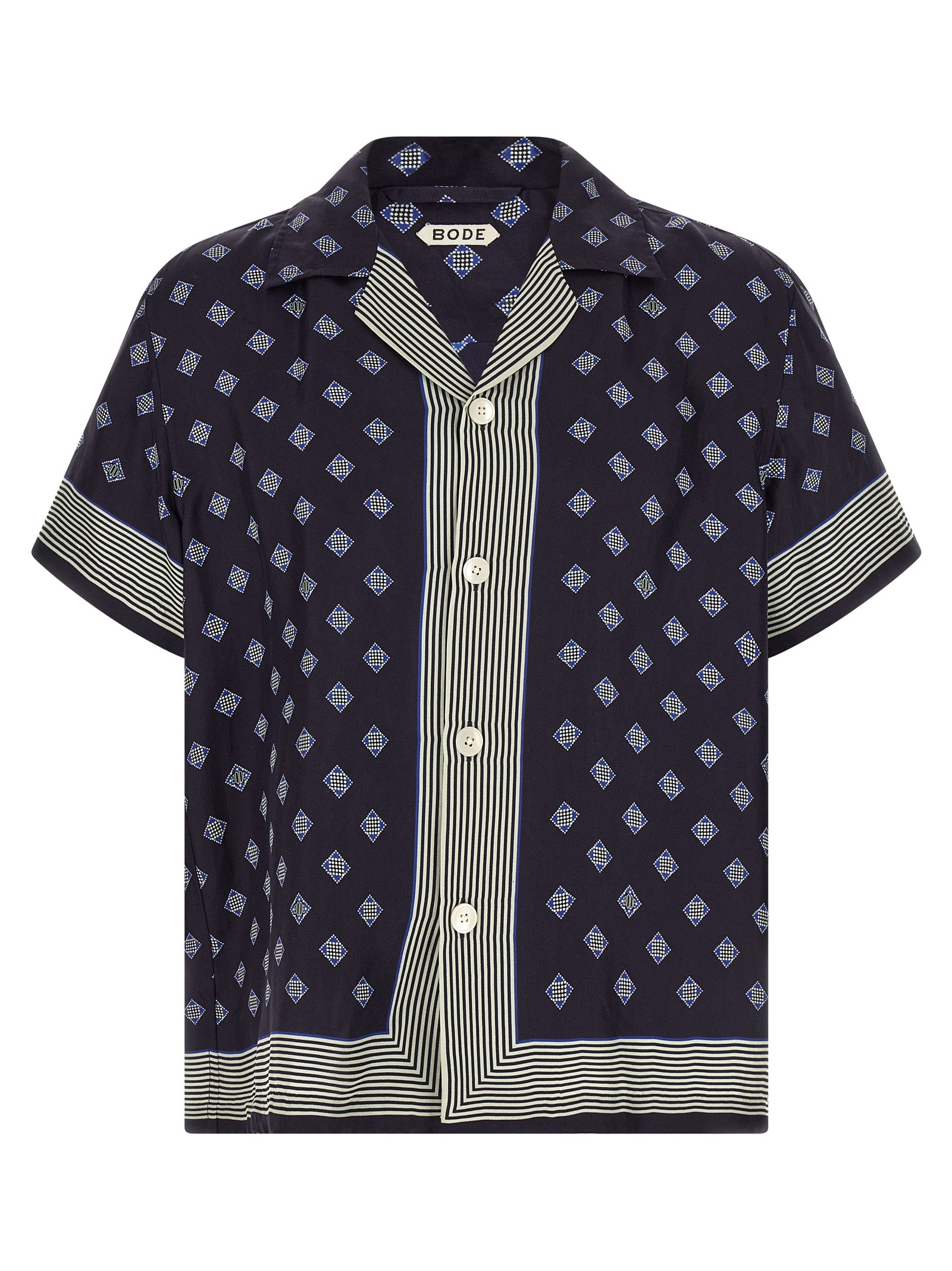BODE Blue Silk Men's Blouse