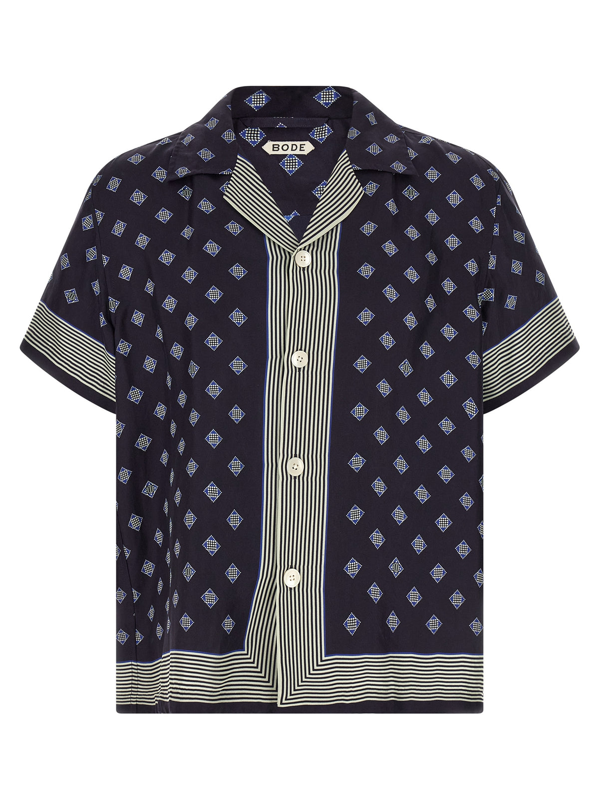 BODE Blue Silk Men's Blouse