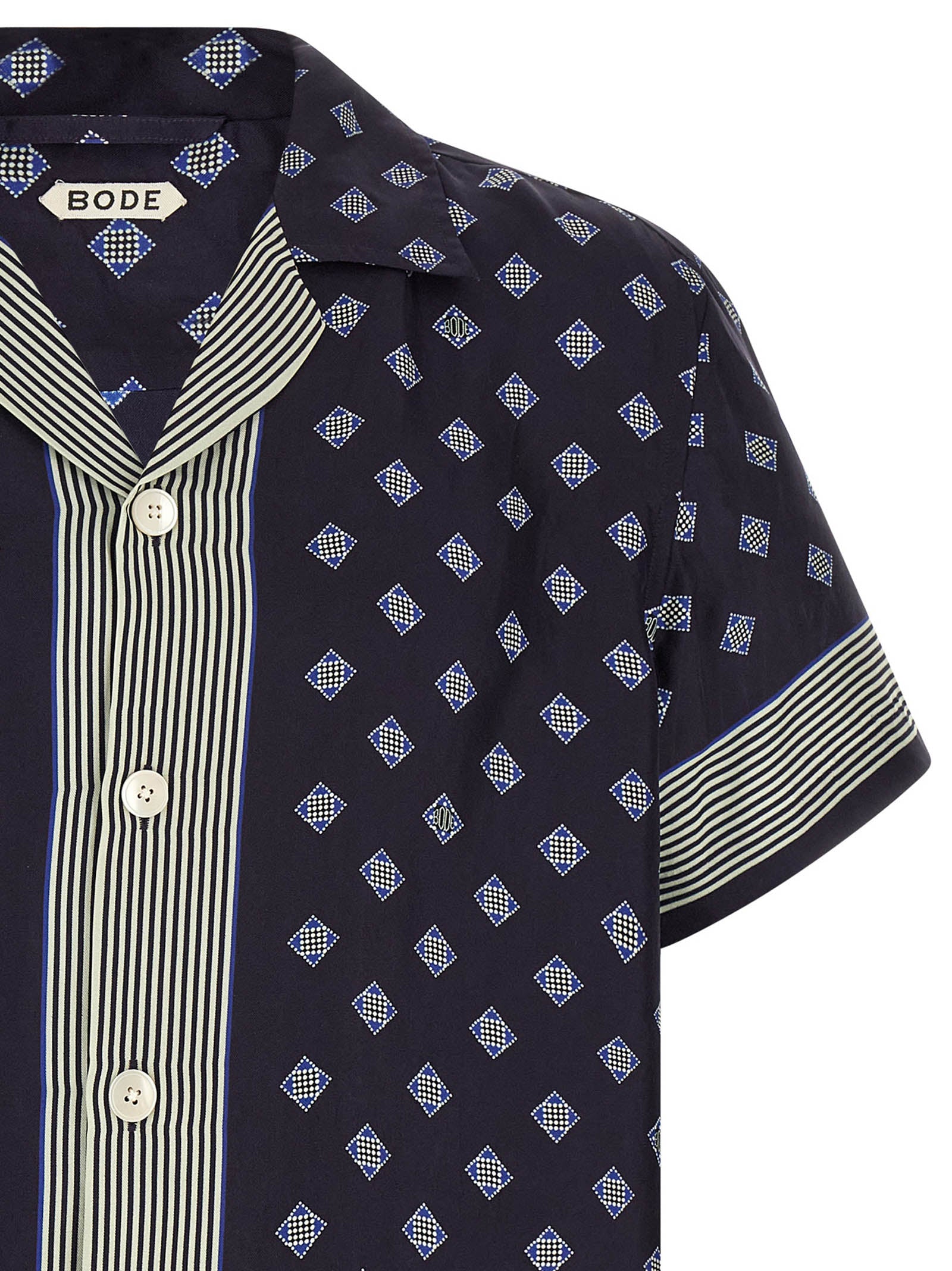 BODE Blue Silk Men's Blouse