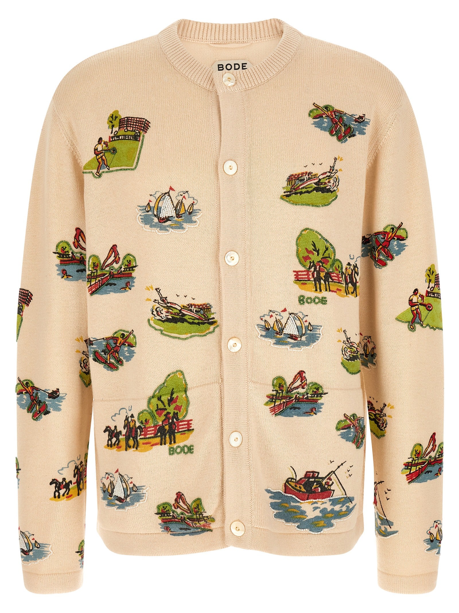 BODE Multicolor Merino Wool Men's Cardigan