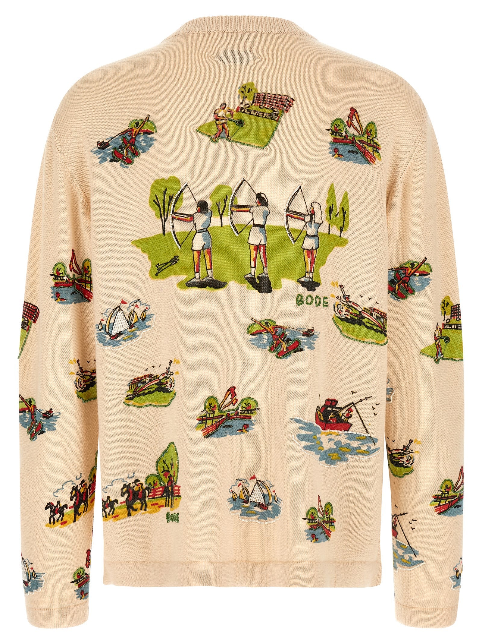 BODE Multicolor Merino Wool Men's Cardigan