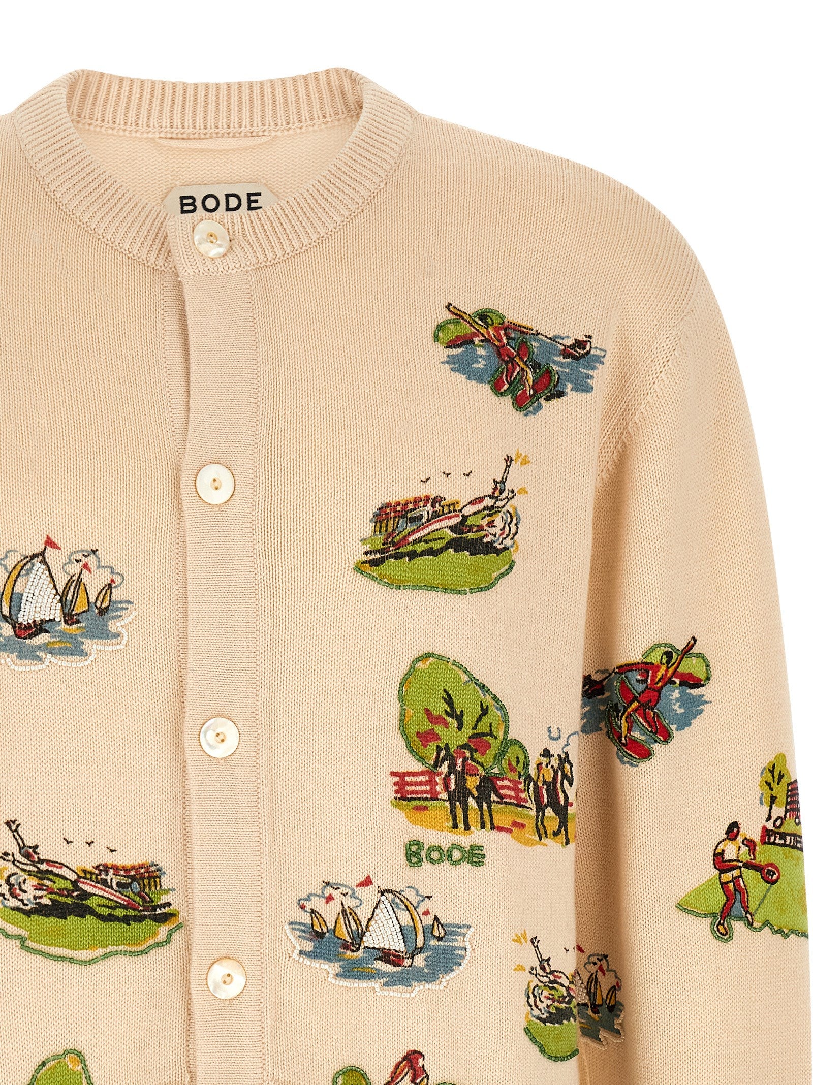 BODE Multicolor Merino Wool Men's Cardigan
