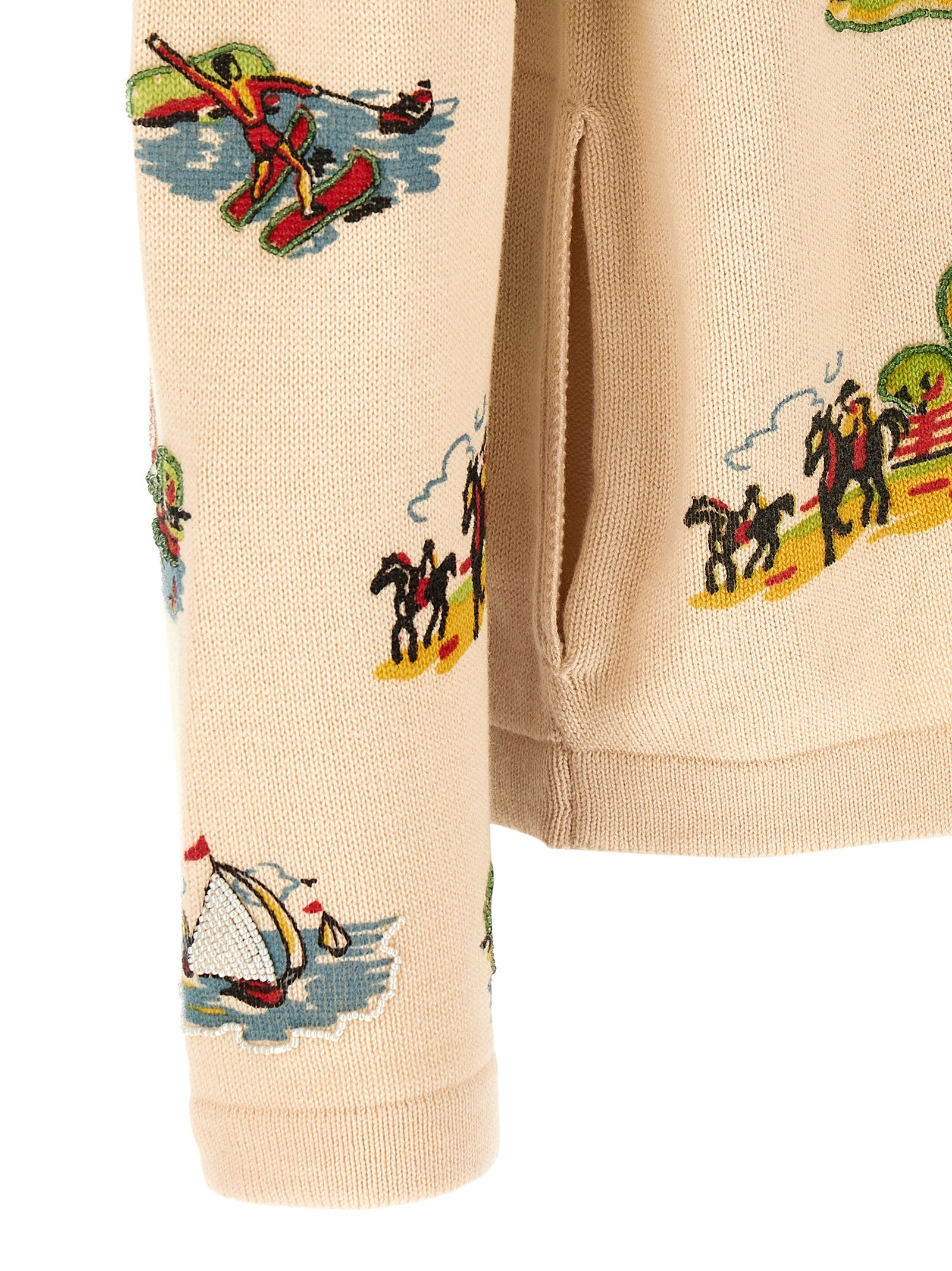 BODE Multicolor Merino Wool Men's Cardigan