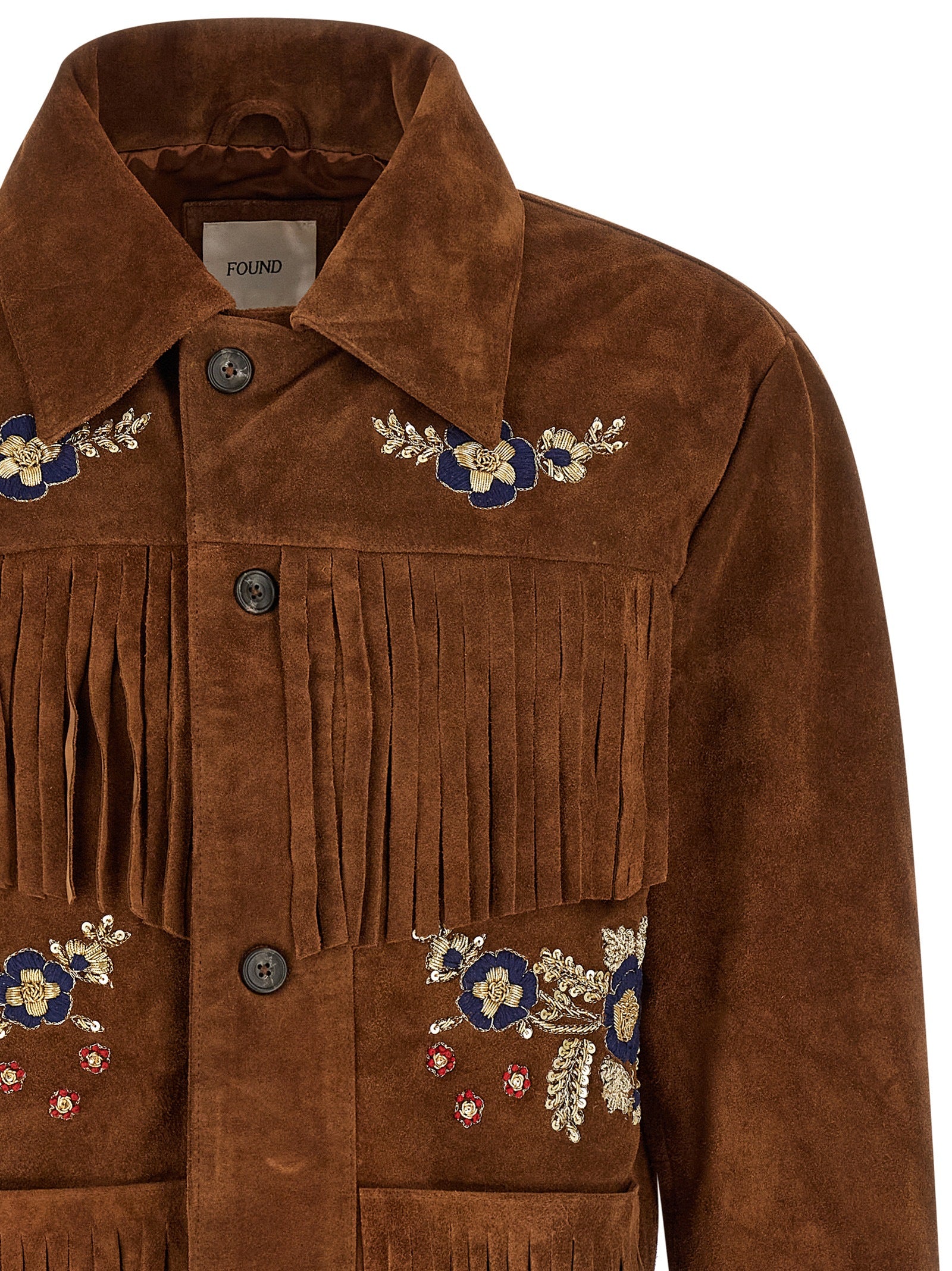 FOUND Brown Leather Leather Men's Jacket